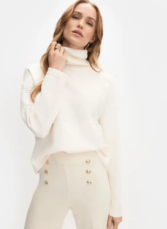 Sequin Striped Turtleneck Sweater sold by Melanie Lyne