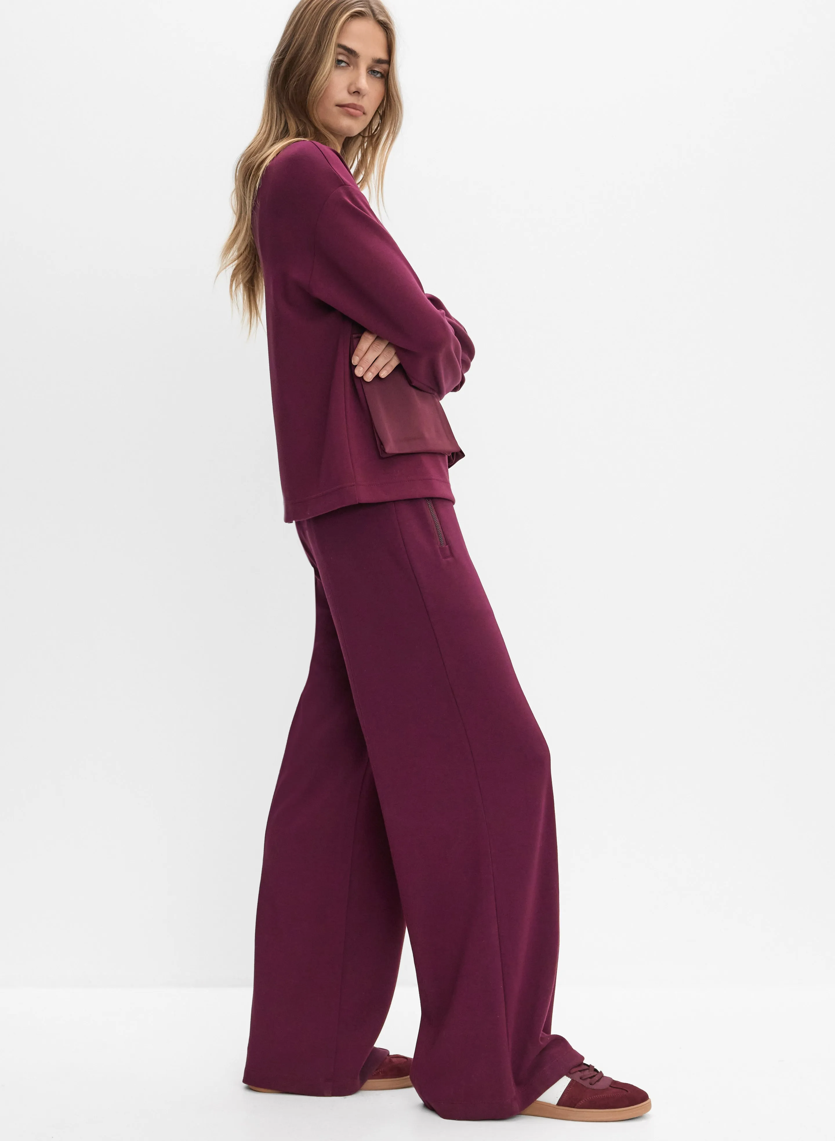 Ribbed Waist Wide-Leg Pants sold by Melanie Lyne product image thumbnail 2