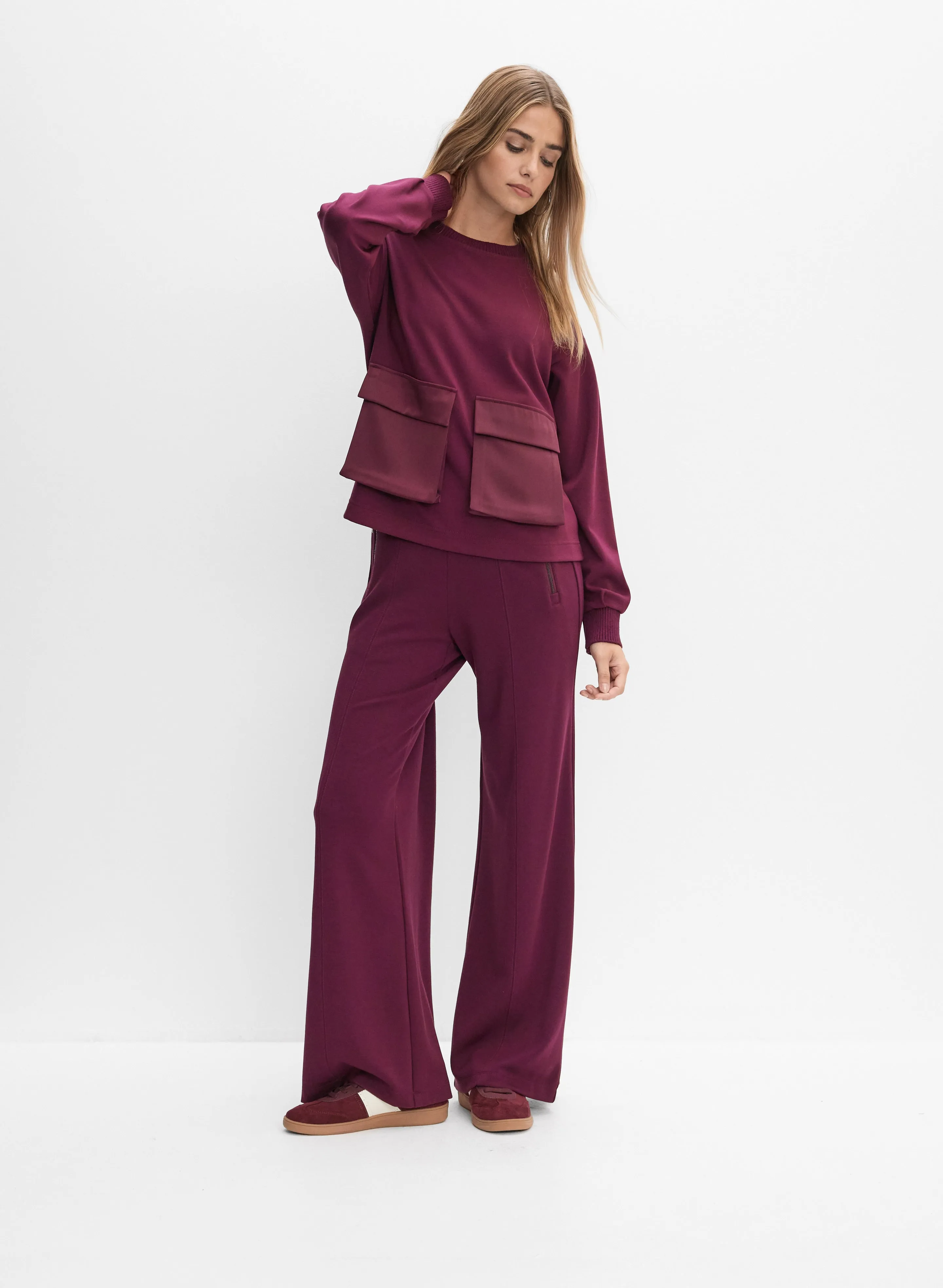 Ribbed Waist Wide-Leg Pants sold by Melanie Lyne product image thumbnail 4