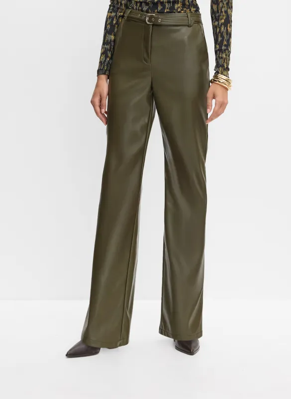 Belted Vegan Leather Trousers sold by Melanie Lyne