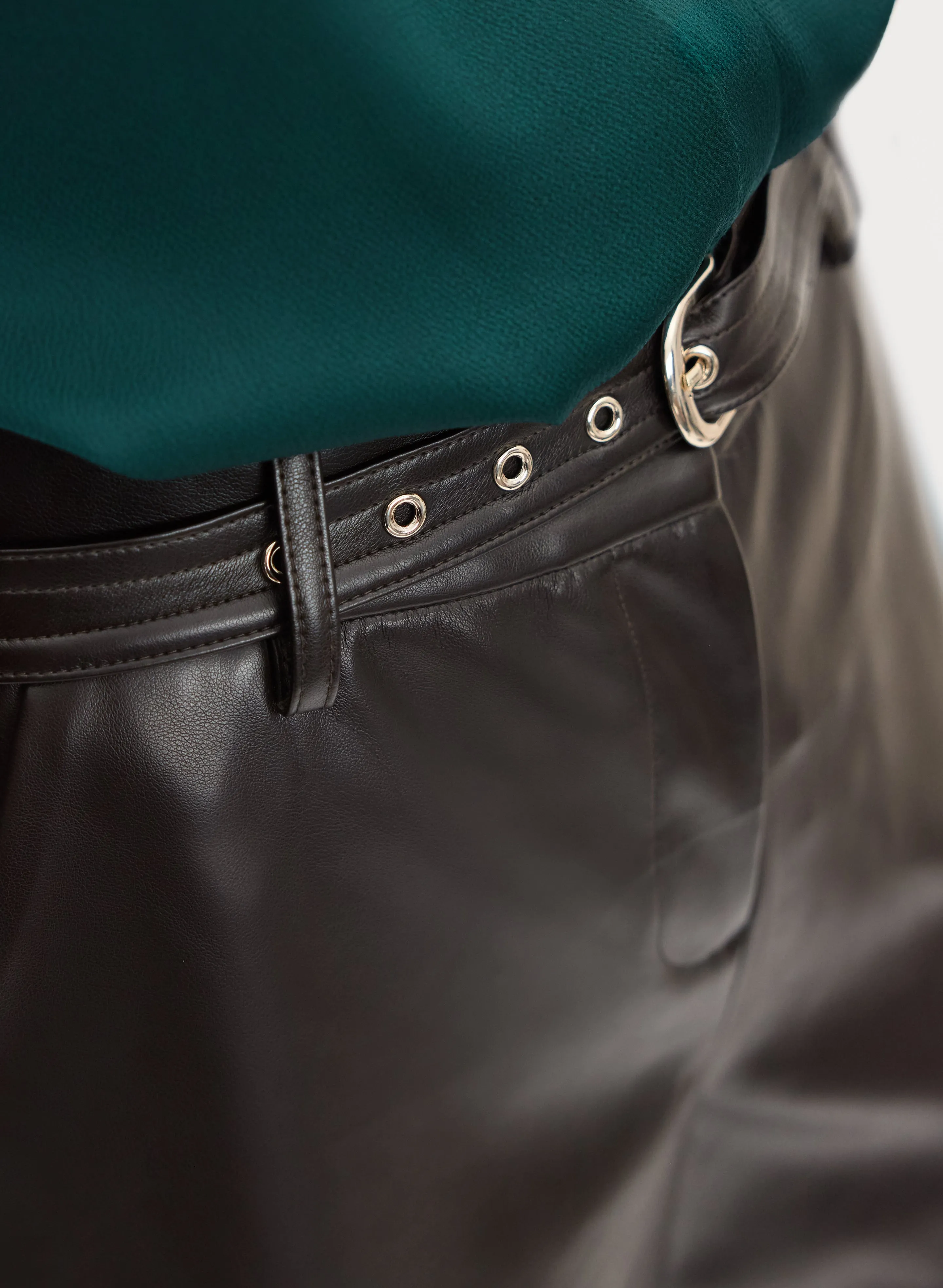 Belted Vegan Leather Trousers sold by Melanie Lyne product image thumbnail 4