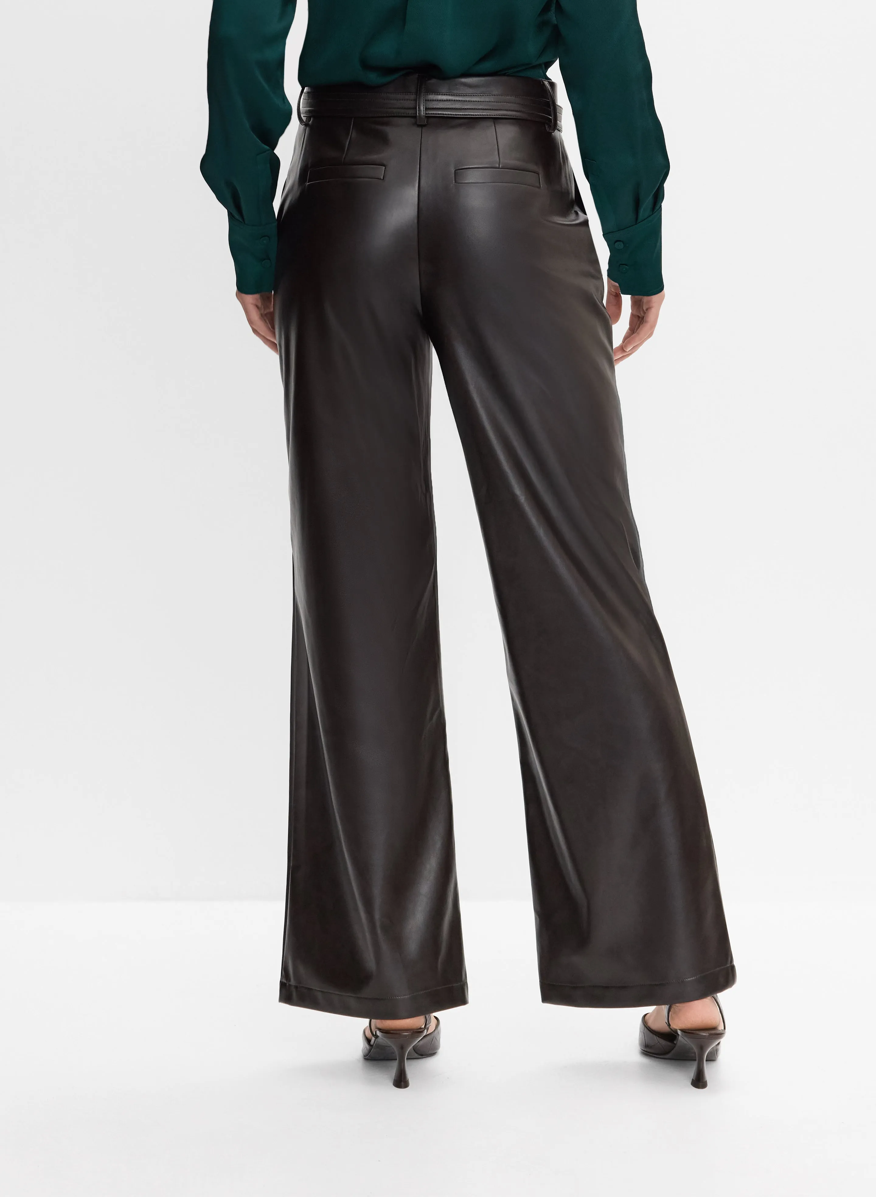 Belted Vegan Leather Trousers sold by Melanie Lyne product image thumbnail 2