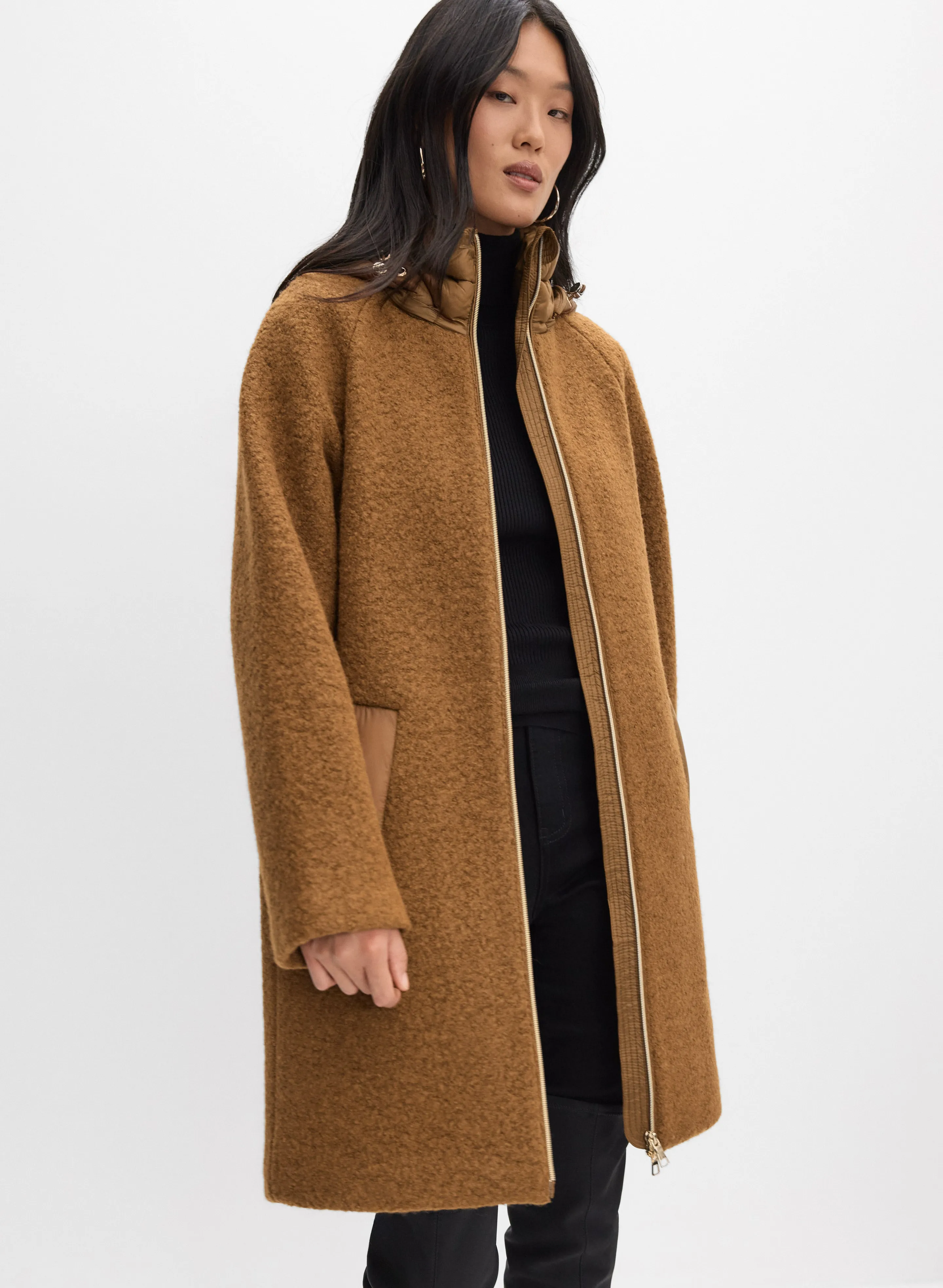 Boiled Wool-Blend Coat sold by Melanie Lyne