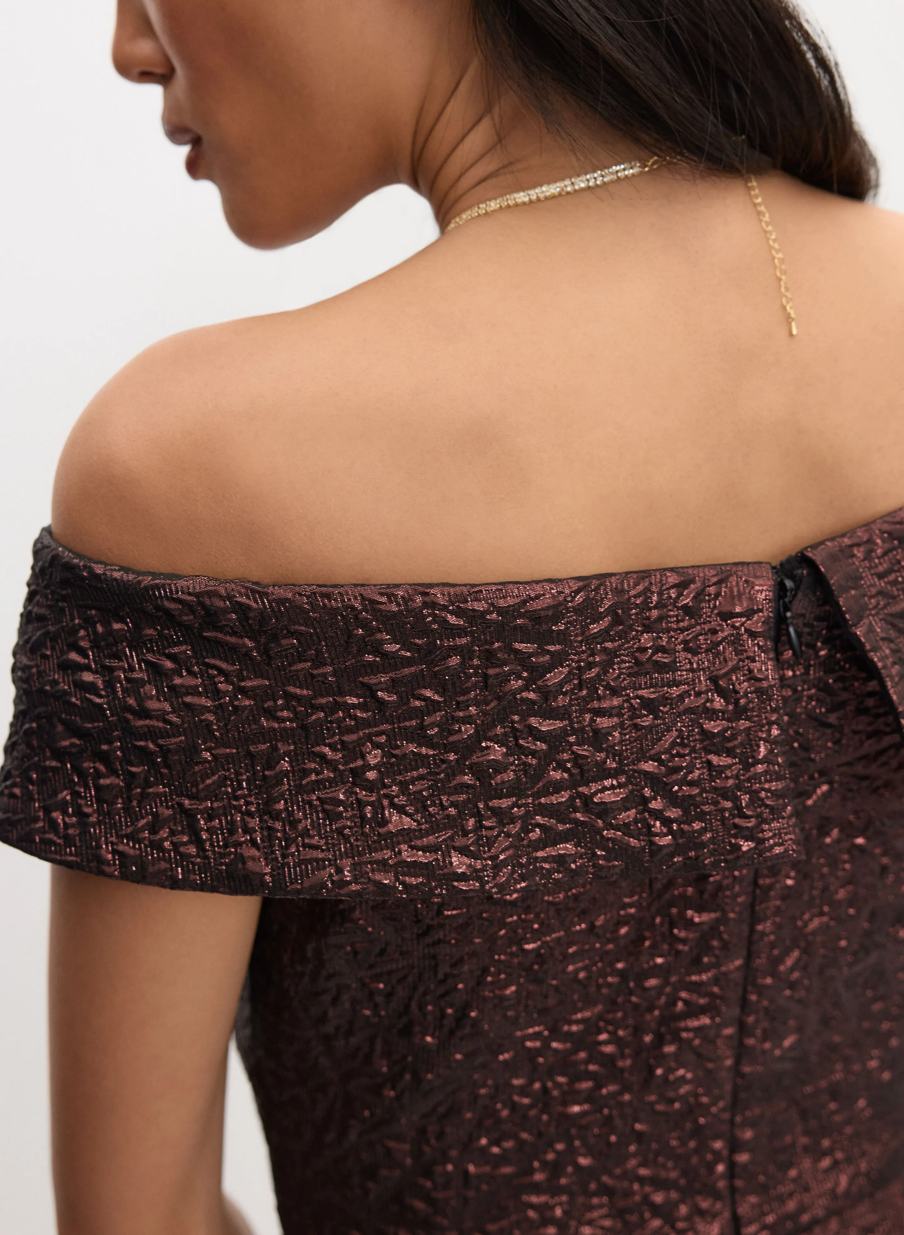 Metallic Jacquard Dress sold by Melanie Lyne product image thumbnail 3