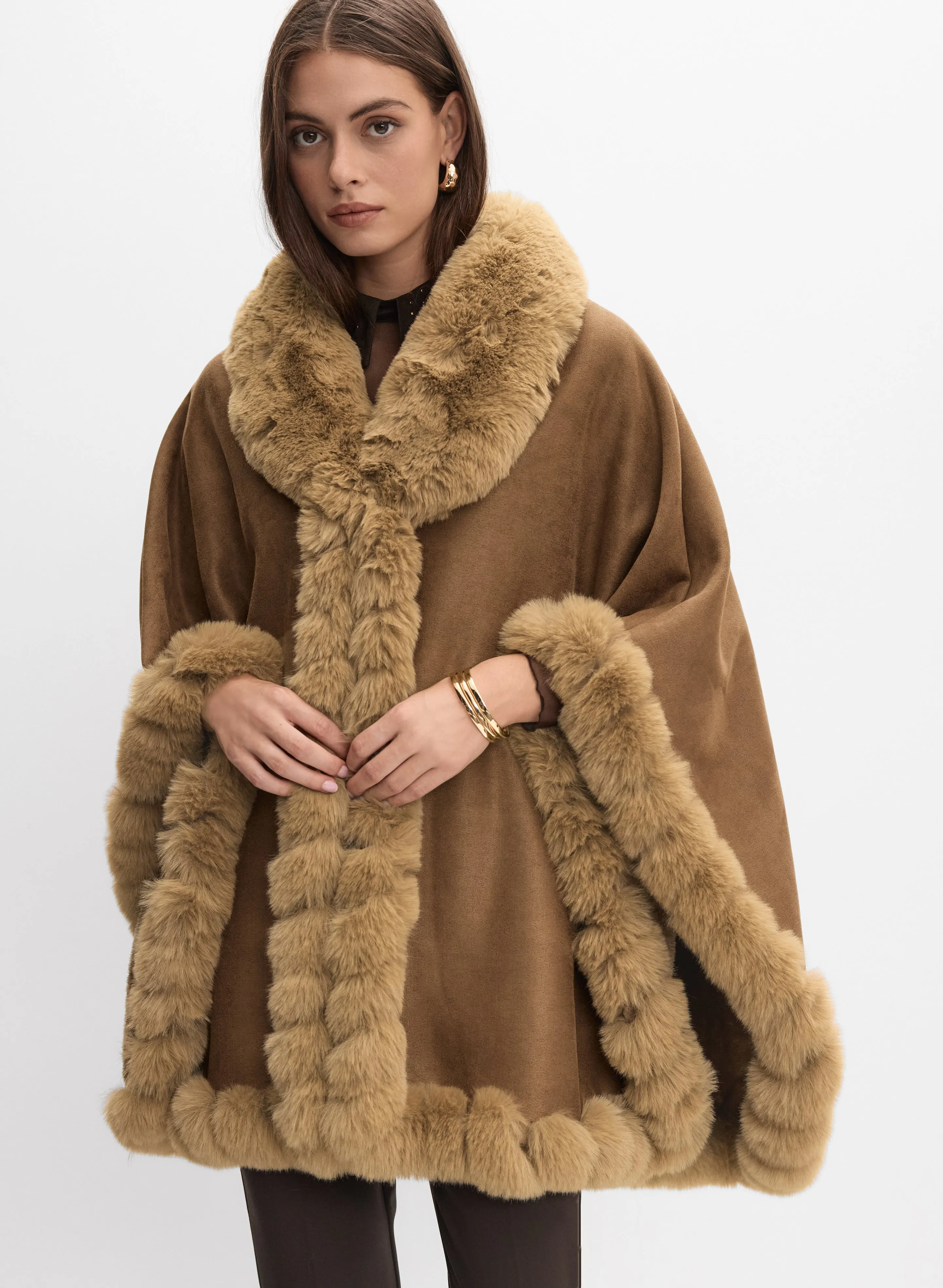 Faux-Suede Poncho sold by Melanie Lyne product image thumbnail 2