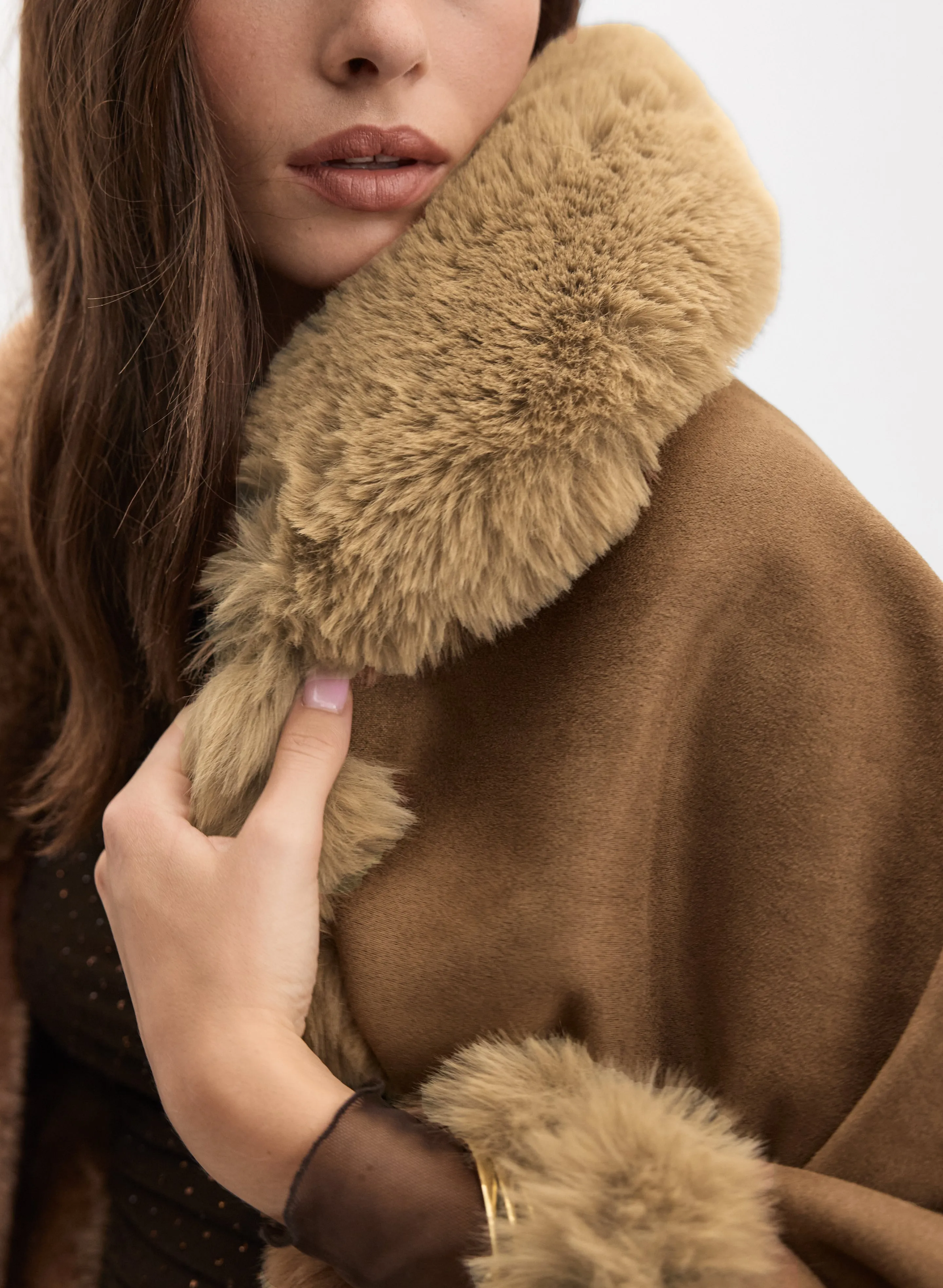 Faux-Suede Poncho sold by Melanie Lyne product image thumbnail 5