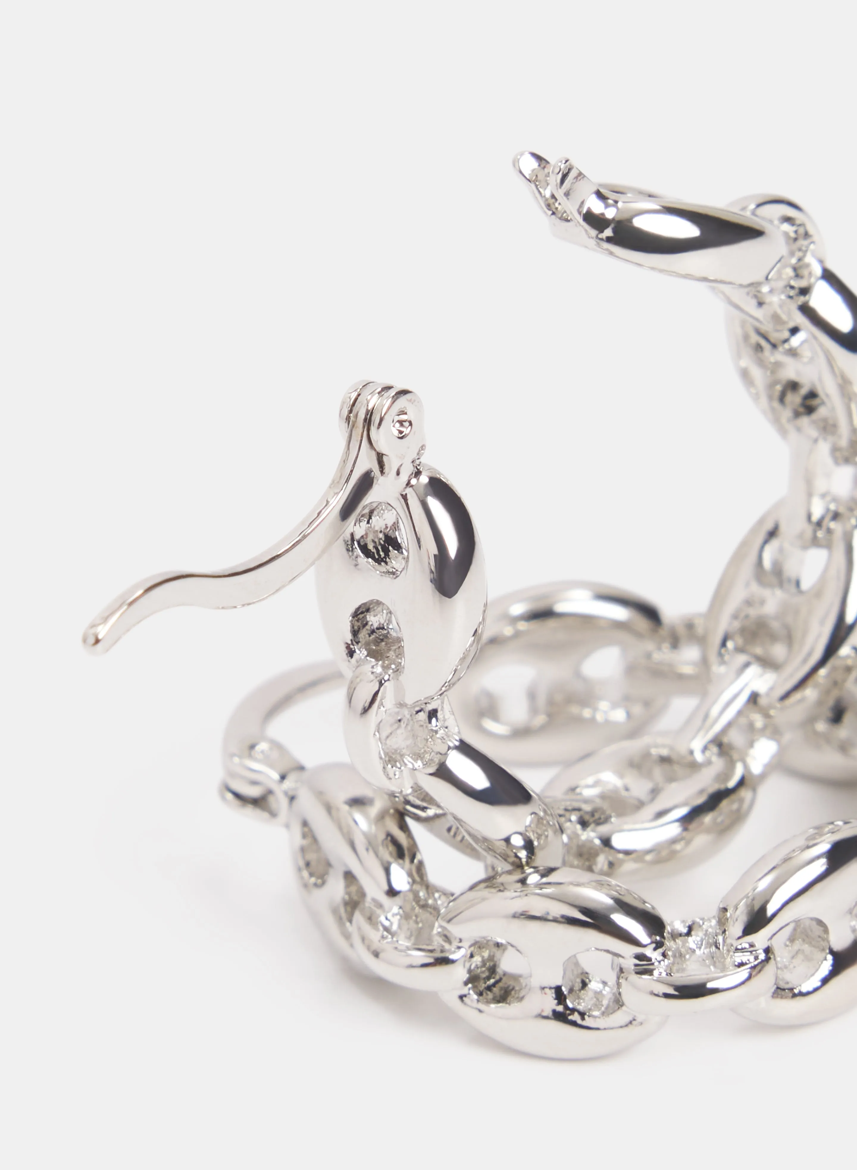 Chain Link Hoop Earrings sold by Melanie Lyne product image thumbnail 2