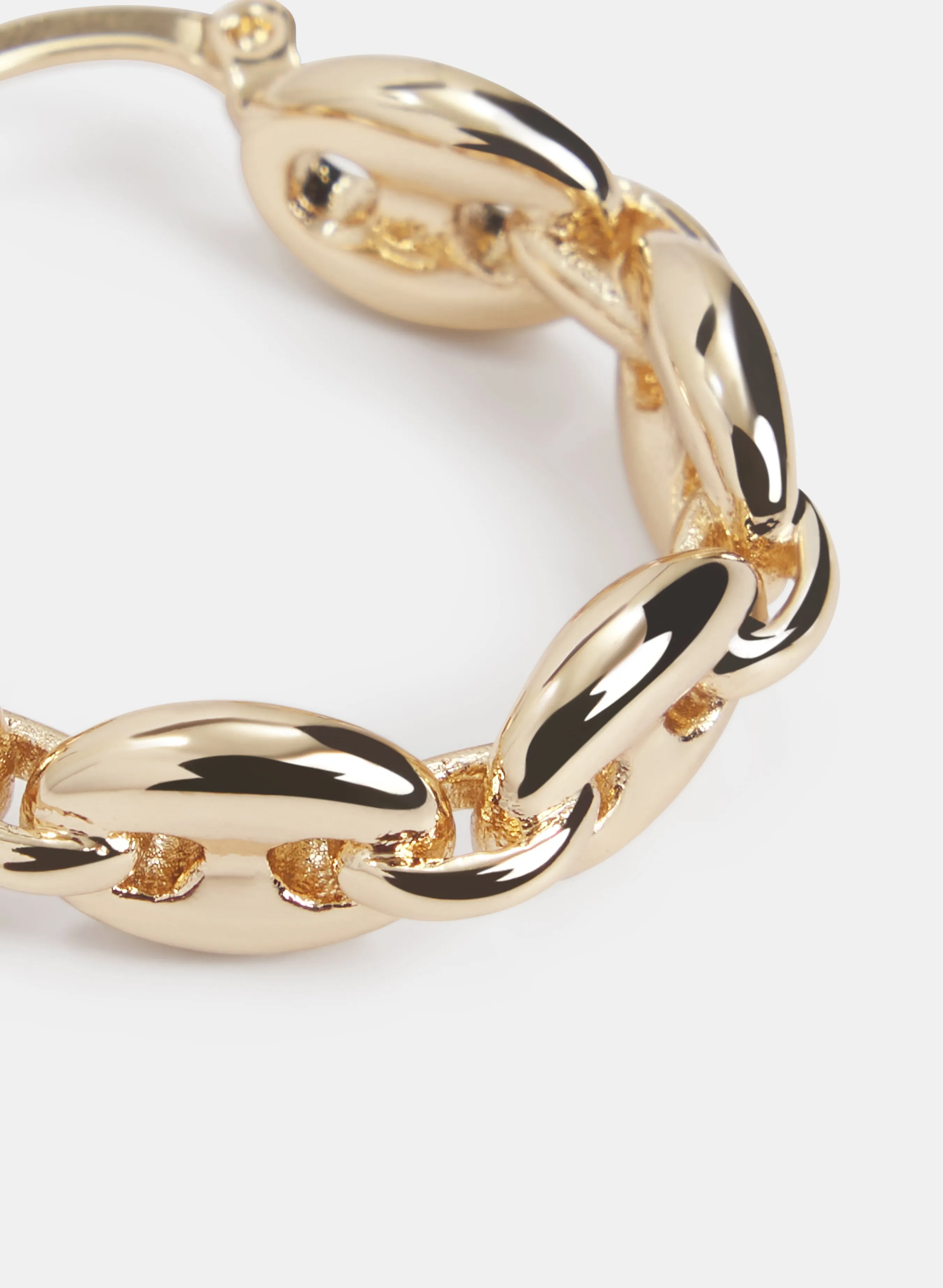 Chain Link Hoop Earrings sold by Melanie Lyne product image thumbnail 2