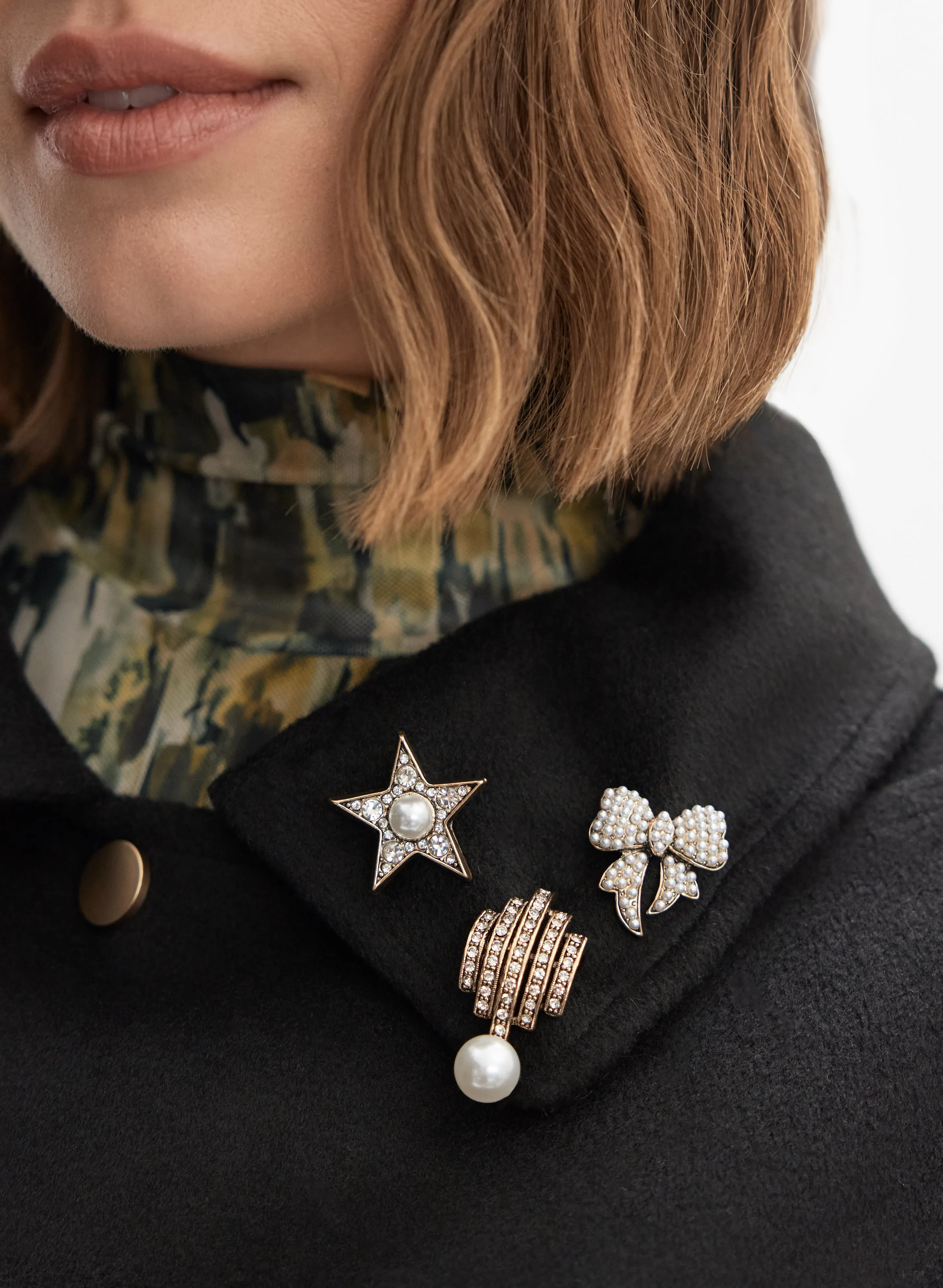 Pearl Embellished Brooch Set sold by Melanie Lyne product image thumbnail 2