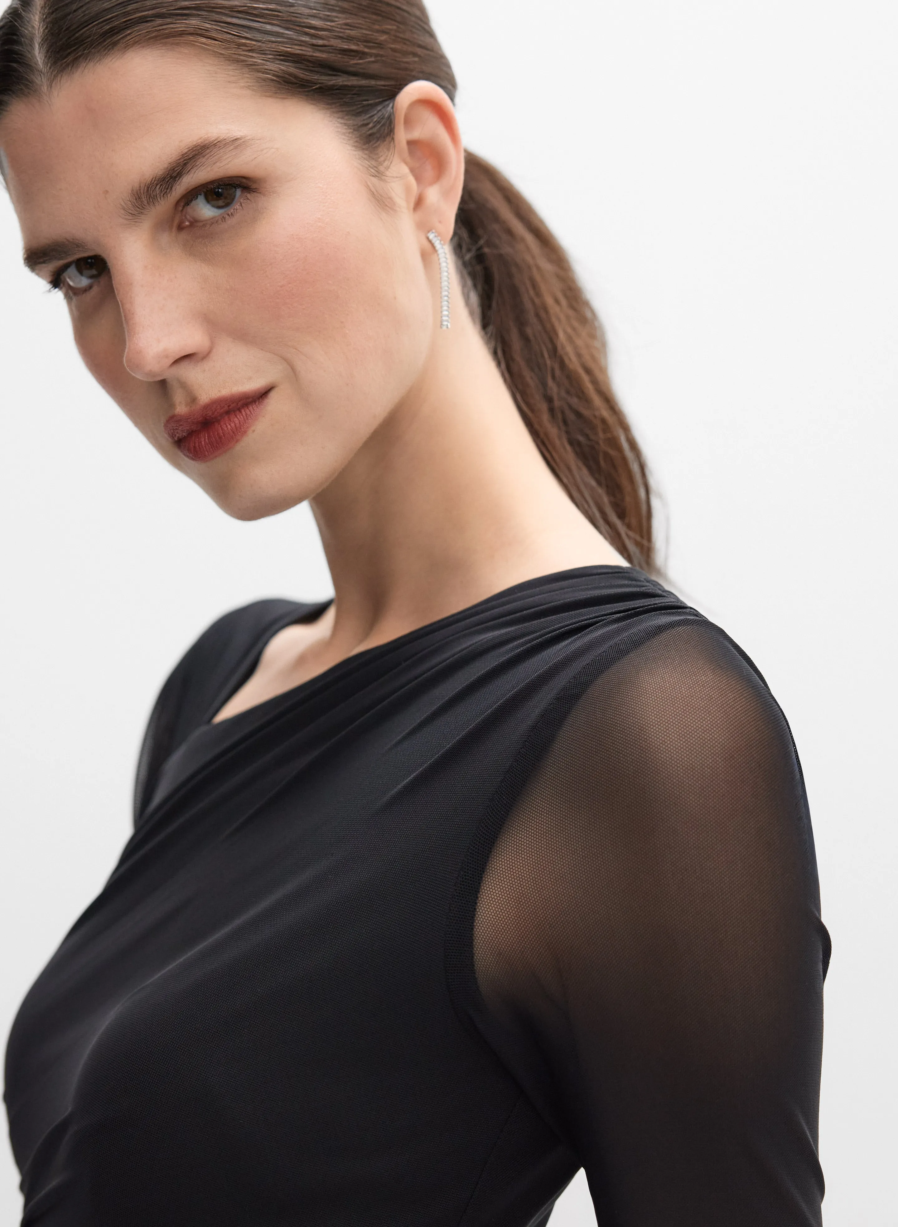 Adrianna Papell - Asymmetric Peplum Detail Dress sold by Melanie Lyne product image thumbnail 5