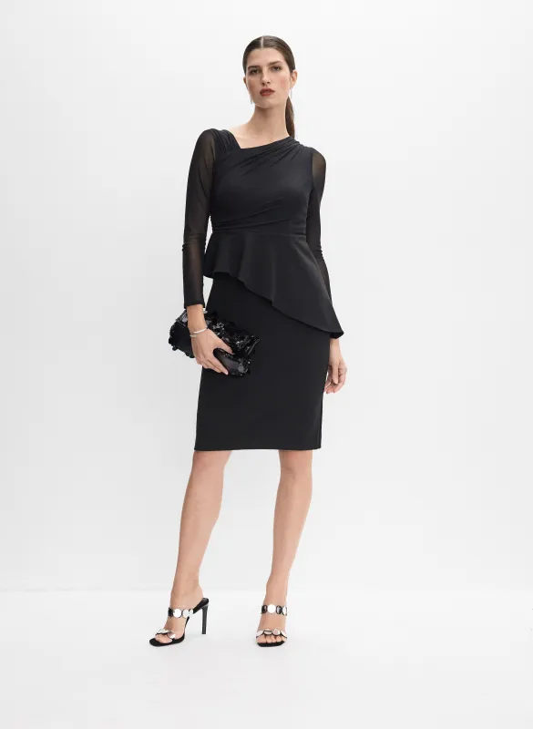 Adrianna Papell - Asymmetric Peplum Detail Dress sold by Melanie Lyne