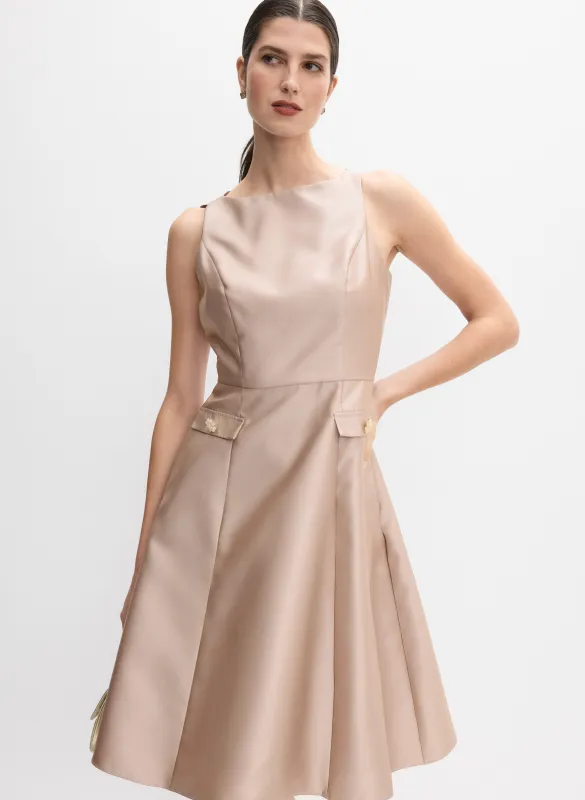 Adrianna Papell - Jeweled Button Detail Dress sold by Melanie Lyne