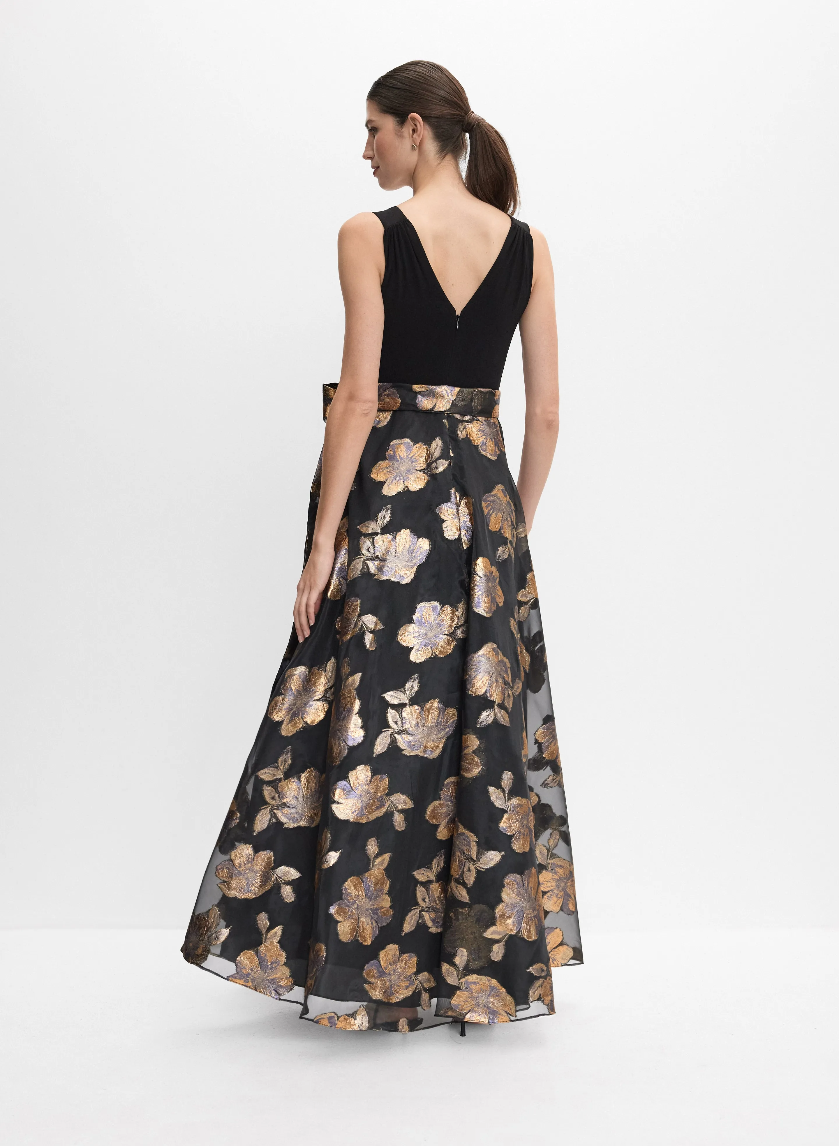 Metallic Floral Organza Dress sold by Melanie Lyne product image thumbnail 3