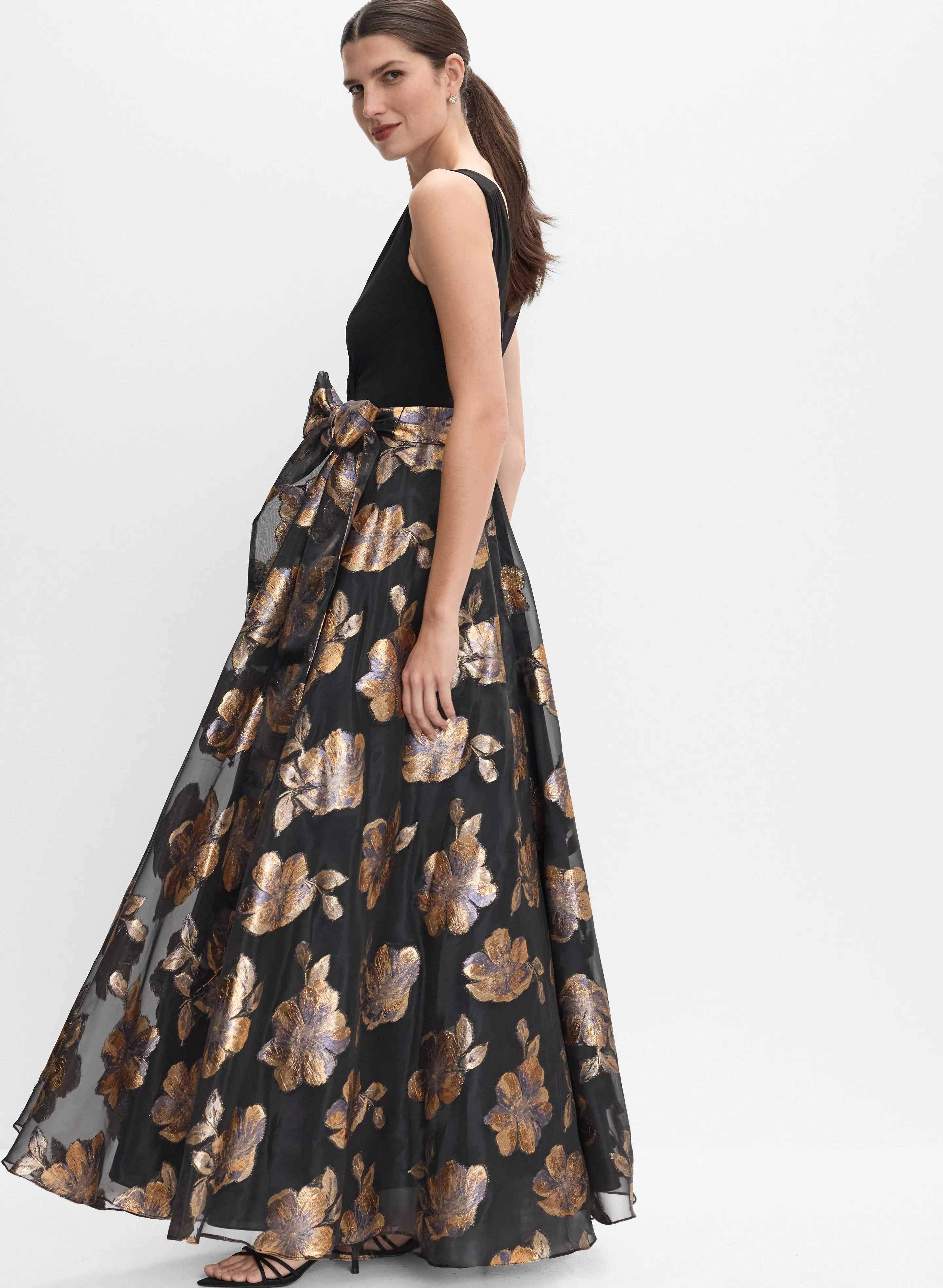 Metallic Floral Organza Dress sold by Melanie Lyne product image thumbnail 2