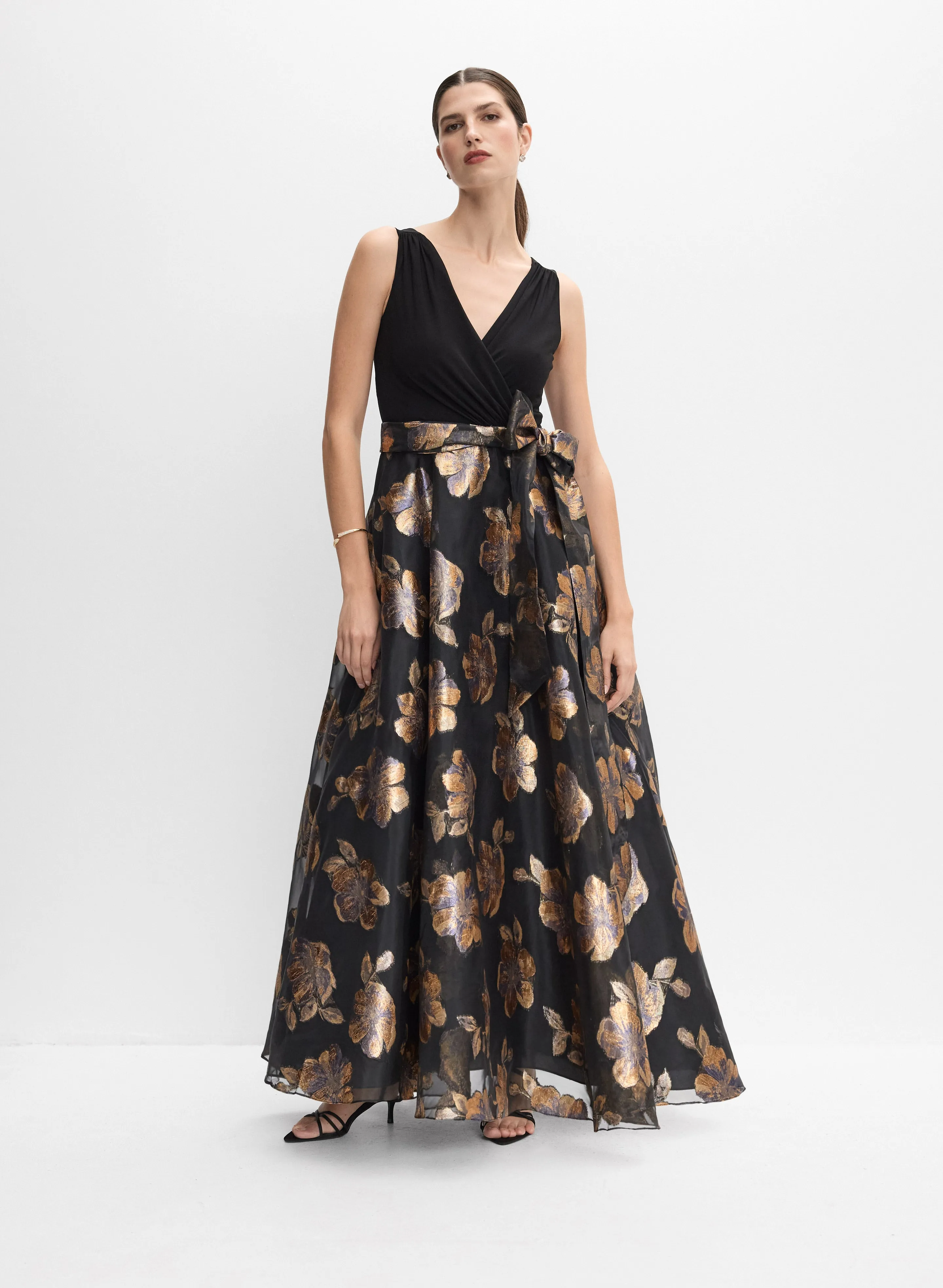 Metallic Floral Organza Dress sold by Melanie Lyne
