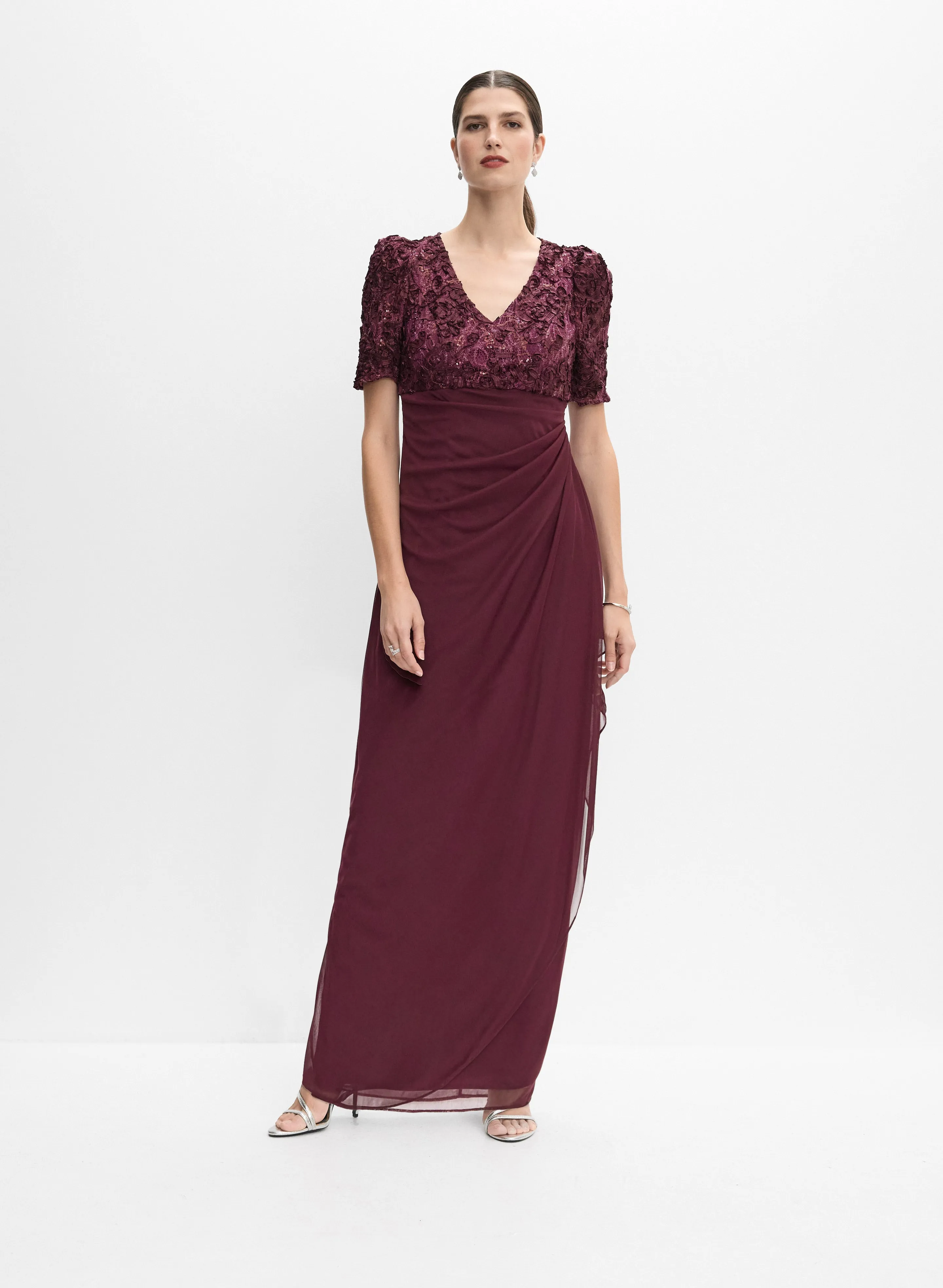 Alex Evenings - Embellished Soutache Embroidered Dress sold by Melanie Lyne