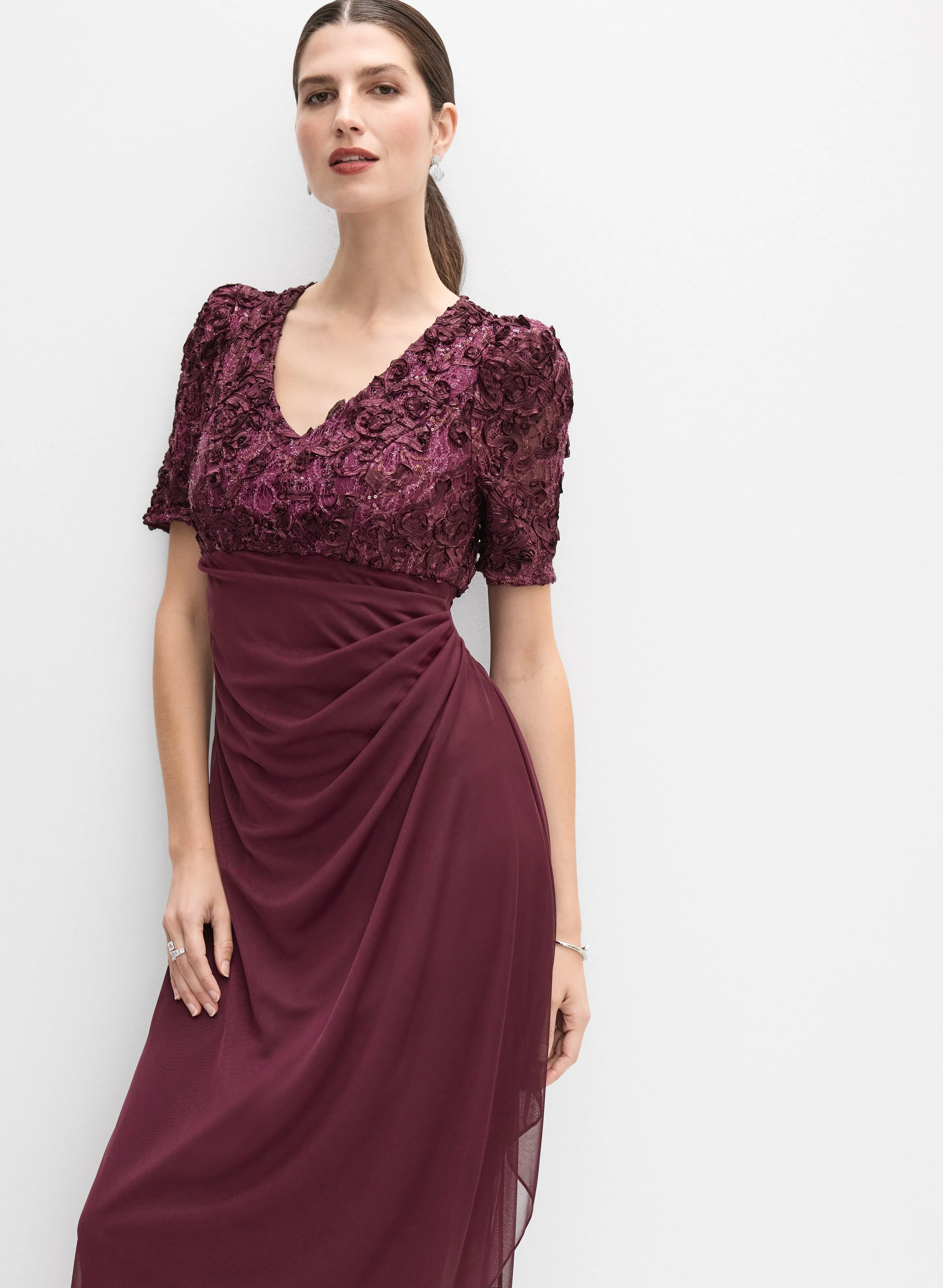 Alex Evenings - Embellished Soutache Embroidered Dress sold by Melanie Lyne product image thumbnail 3