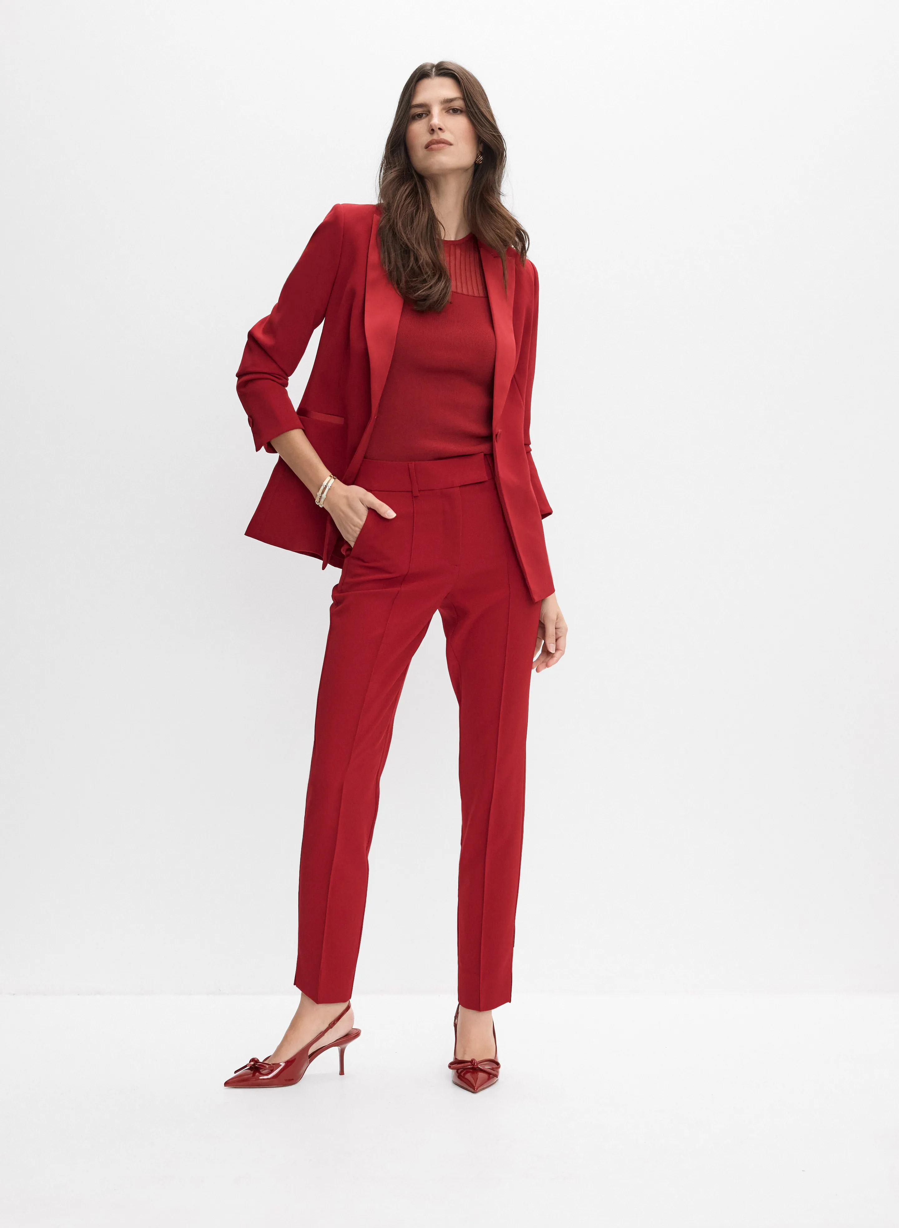 Sleeveless Sheer Yoke Top sold by Melanie Lyne product image thumbnail 4