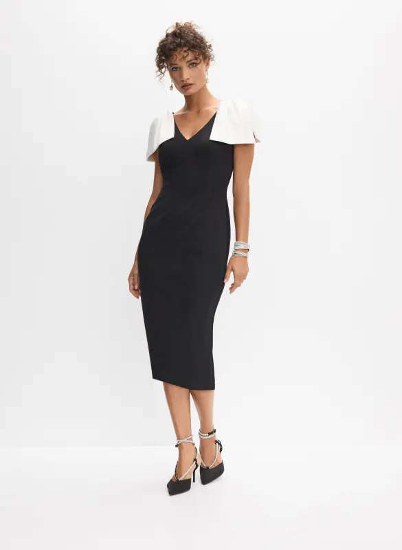 Contrast Bow Shoulder Dress sold by Melanie Lyne