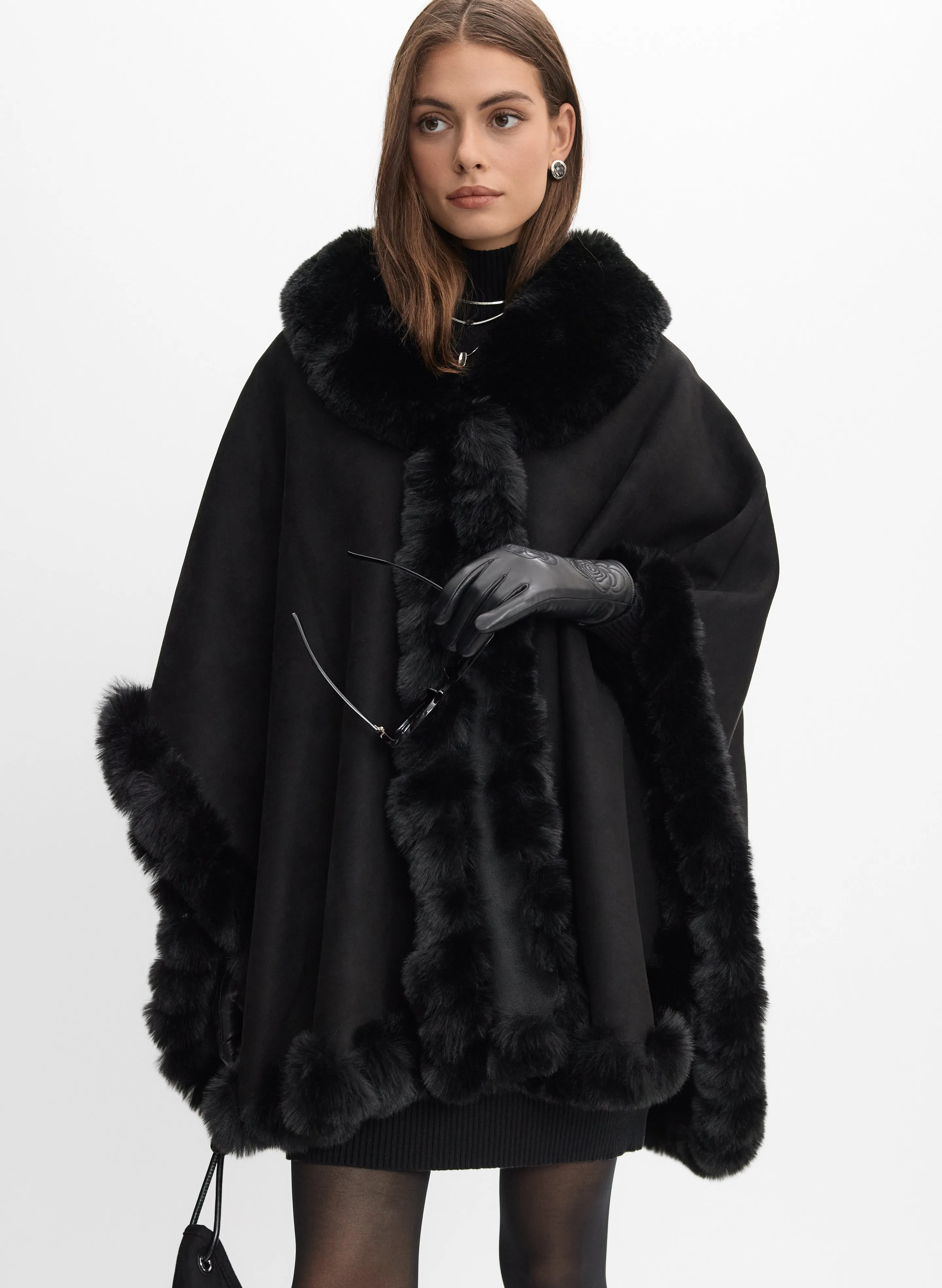 Faux-Suede Poncho sold by Melanie Lyne product image thumbnail 2