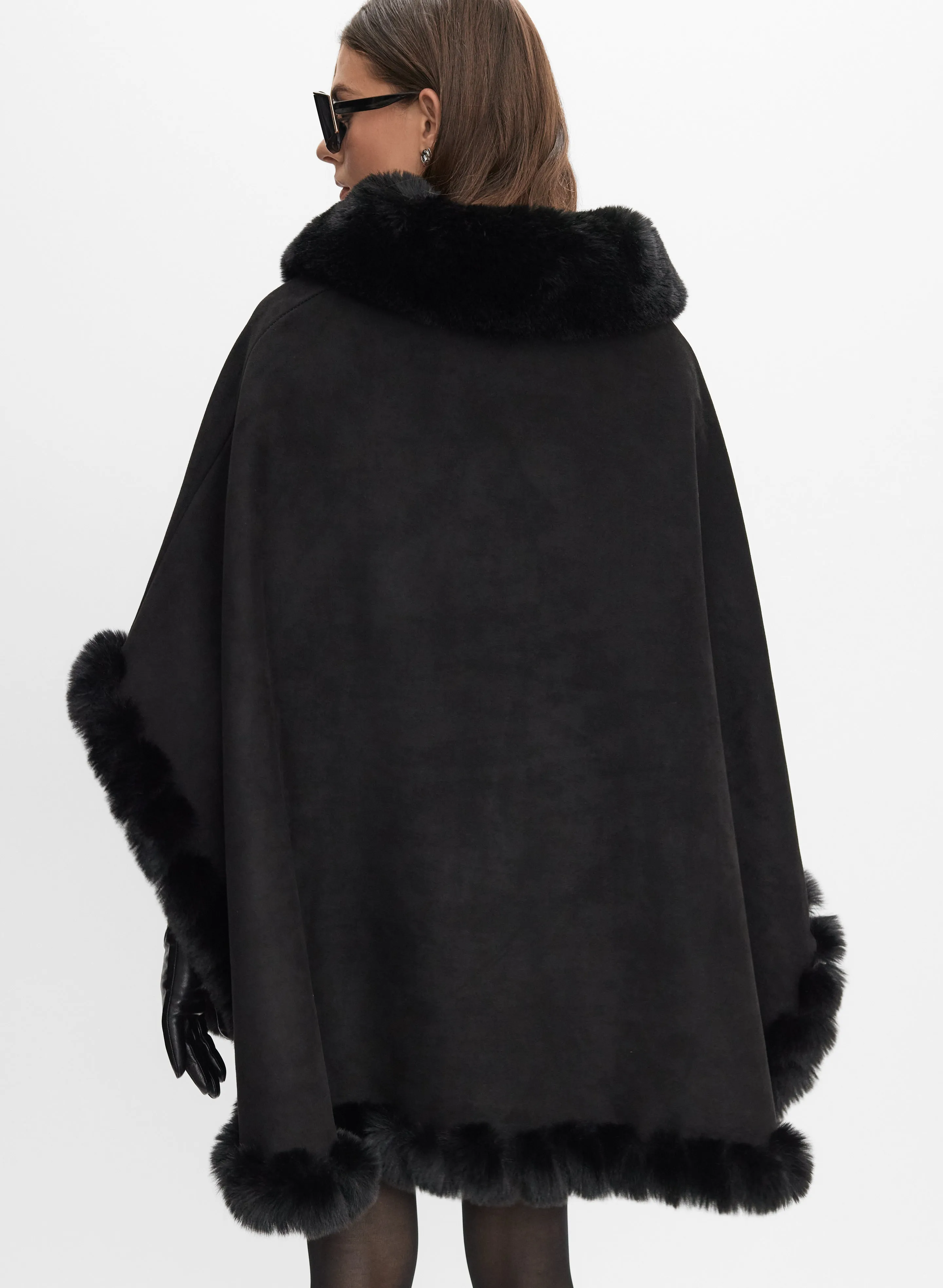 Faux-Suede Poncho sold by Melanie Lyne product image thumbnail 3