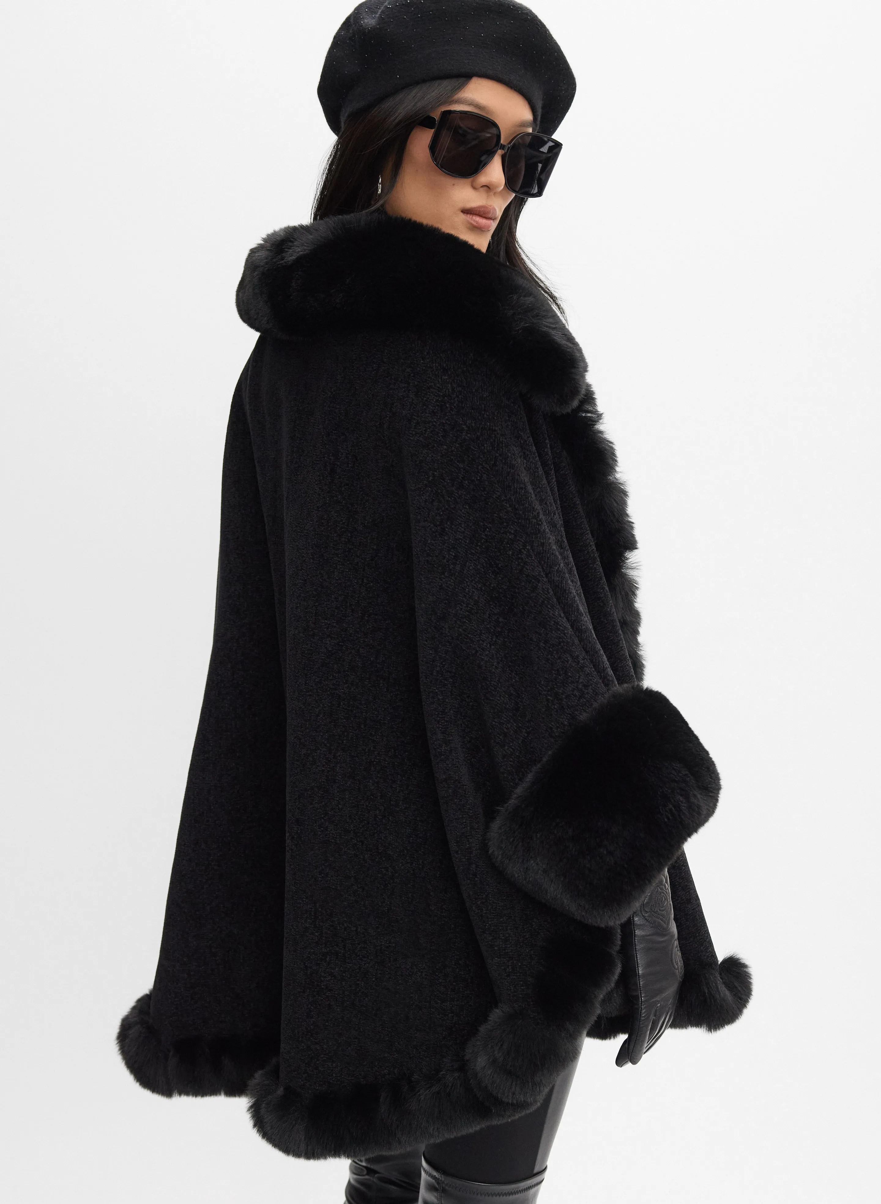 Faux-Fur Poncho sold by Melanie Lyne product image thumbnail 4
