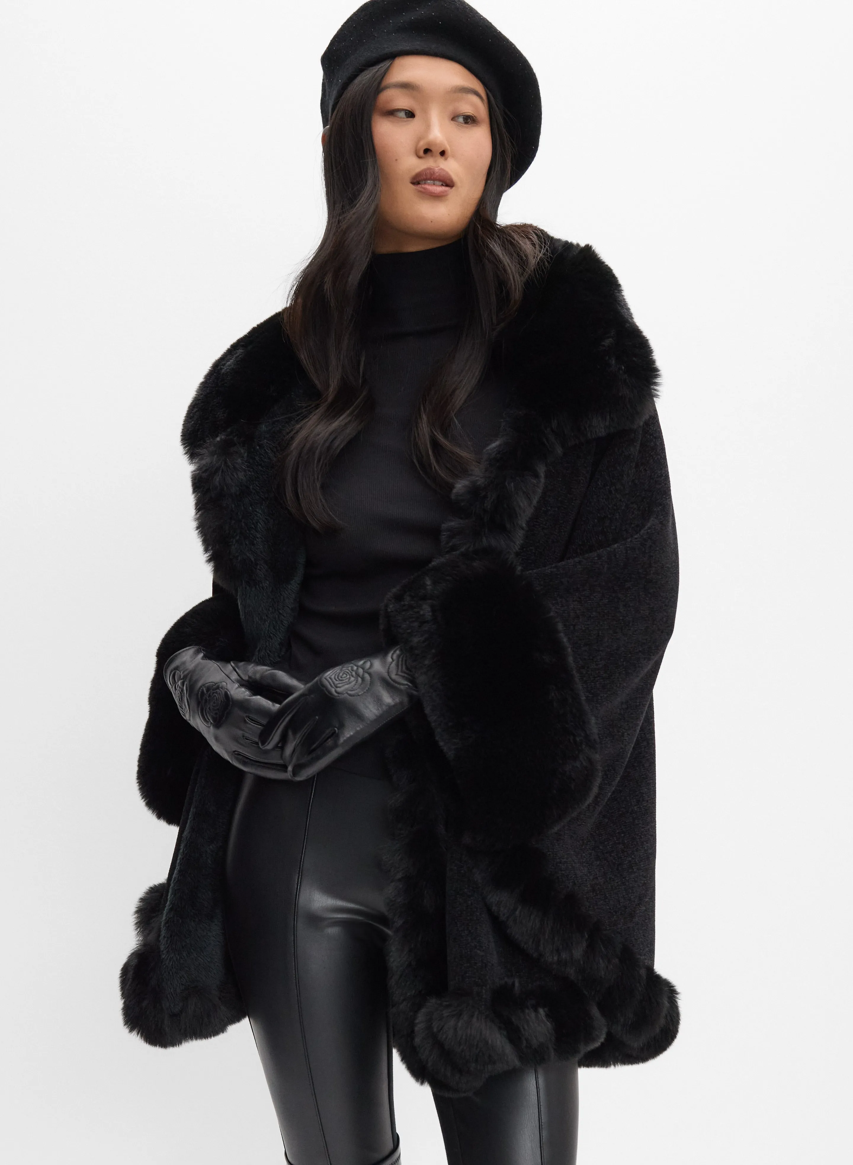 Faux-Fur Poncho sold by Melanie Lyne product image thumbnail 3