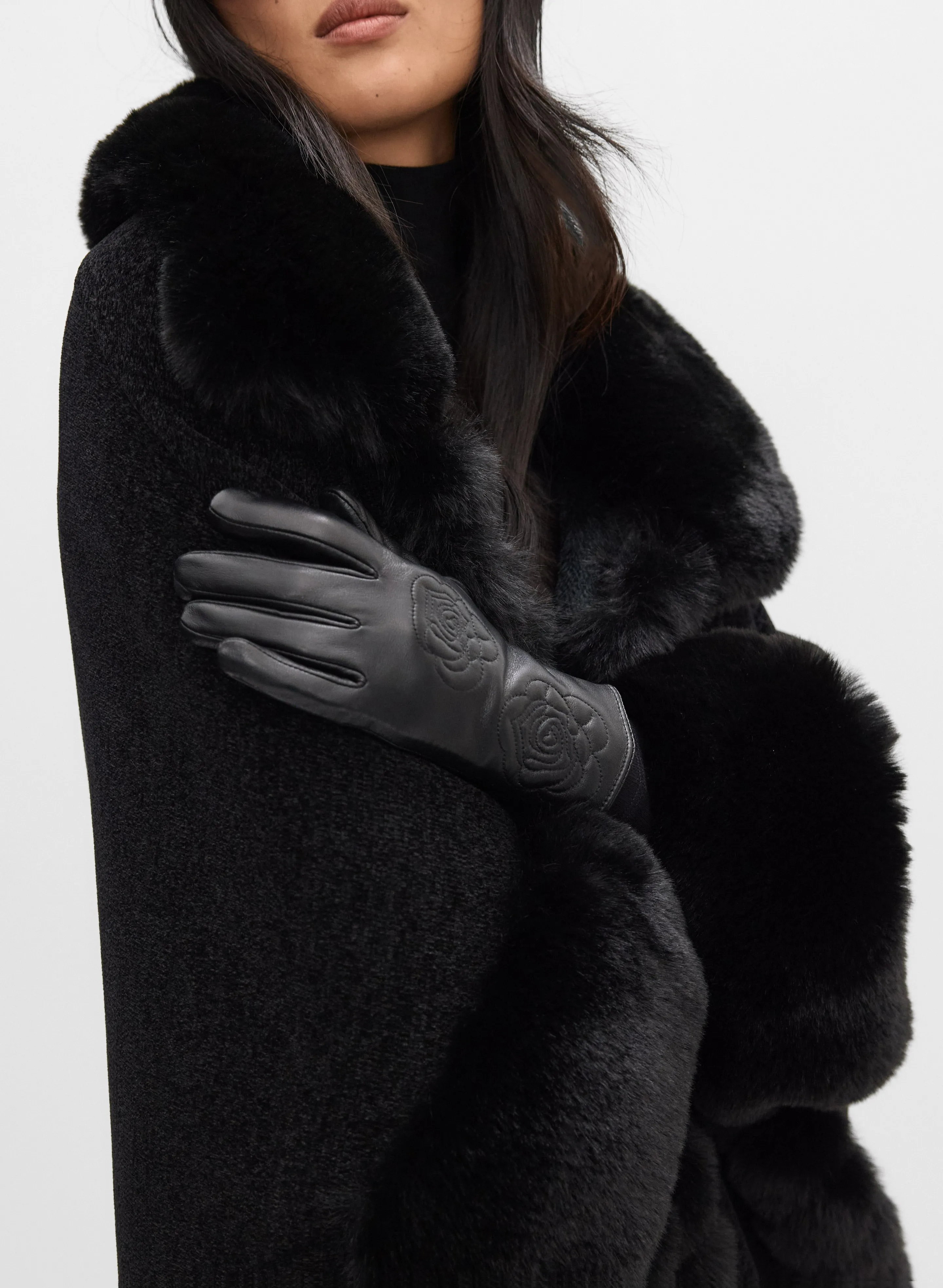 Faux-Fur Poncho sold by Melanie Lyne product image thumbnail 2