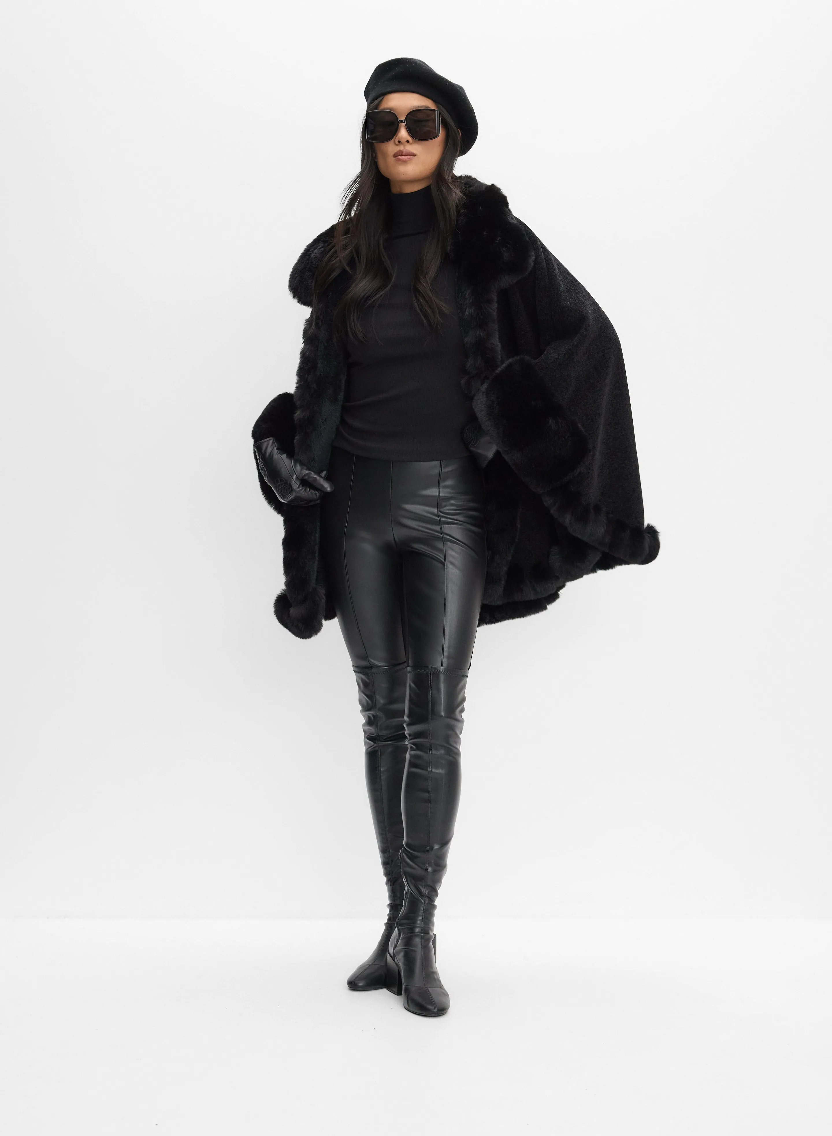 Faux-Fur Poncho sold by Melanie Lyne product image thumbnail 5