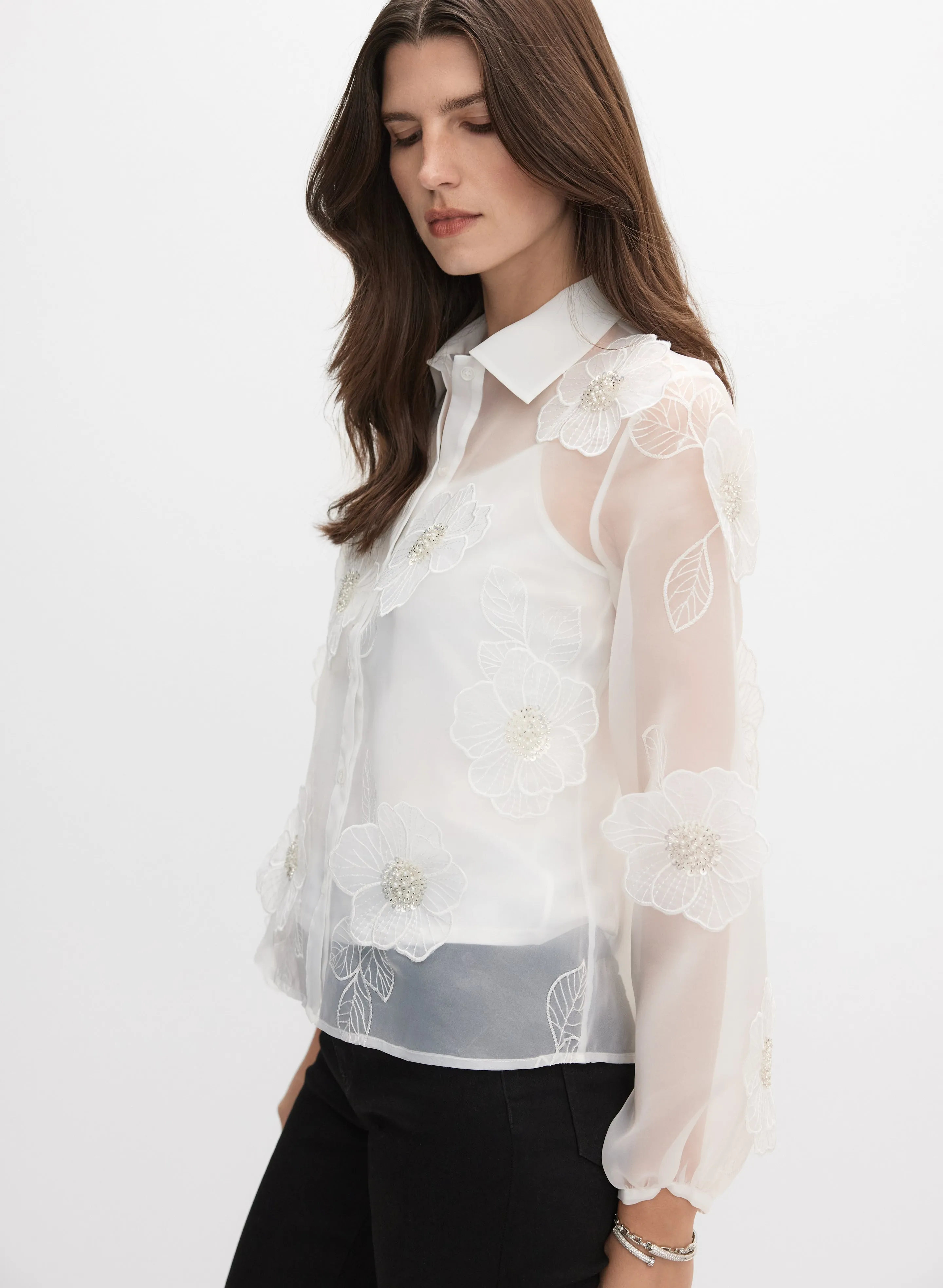 Floral Organza Blouse sold by Melanie Lyne product image thumbnail 5