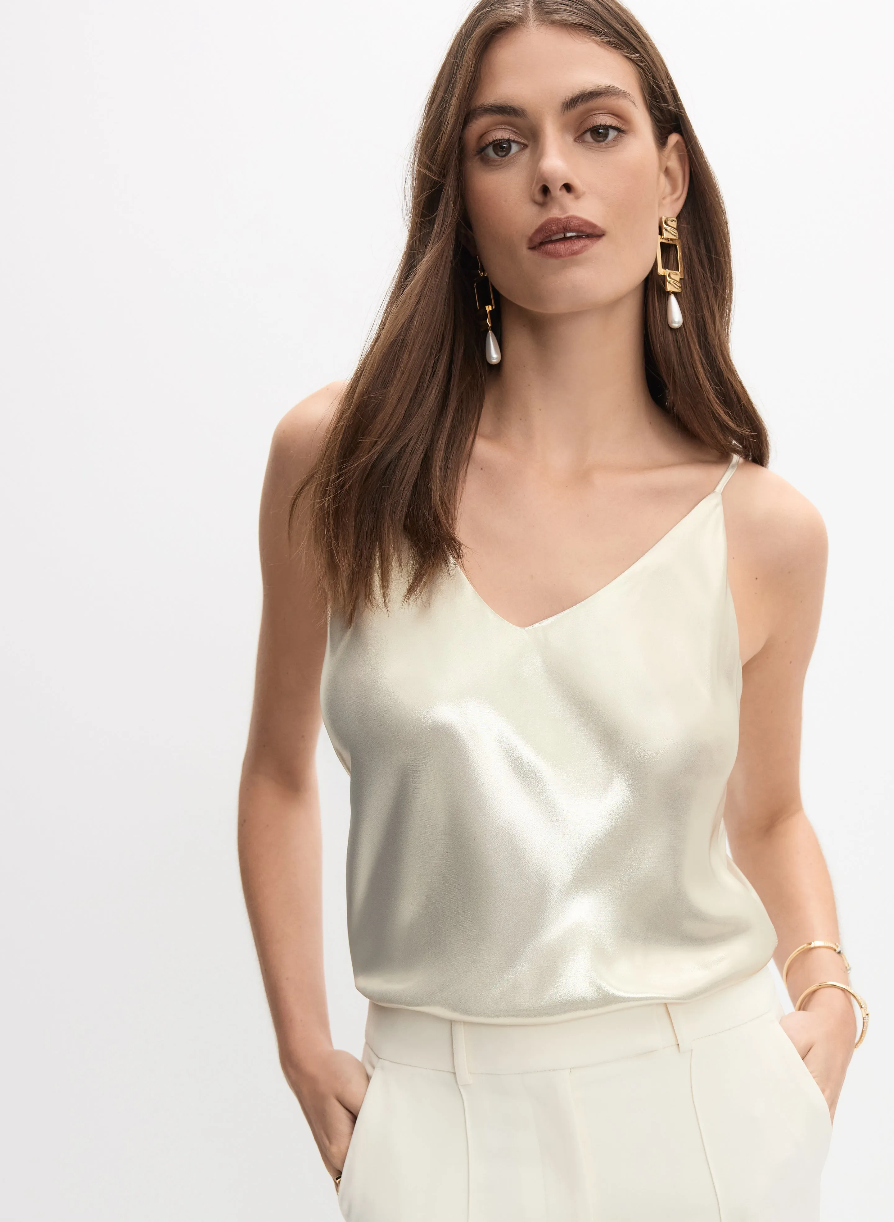 Metallic Lamé Tank Top sold by Melanie Lyne