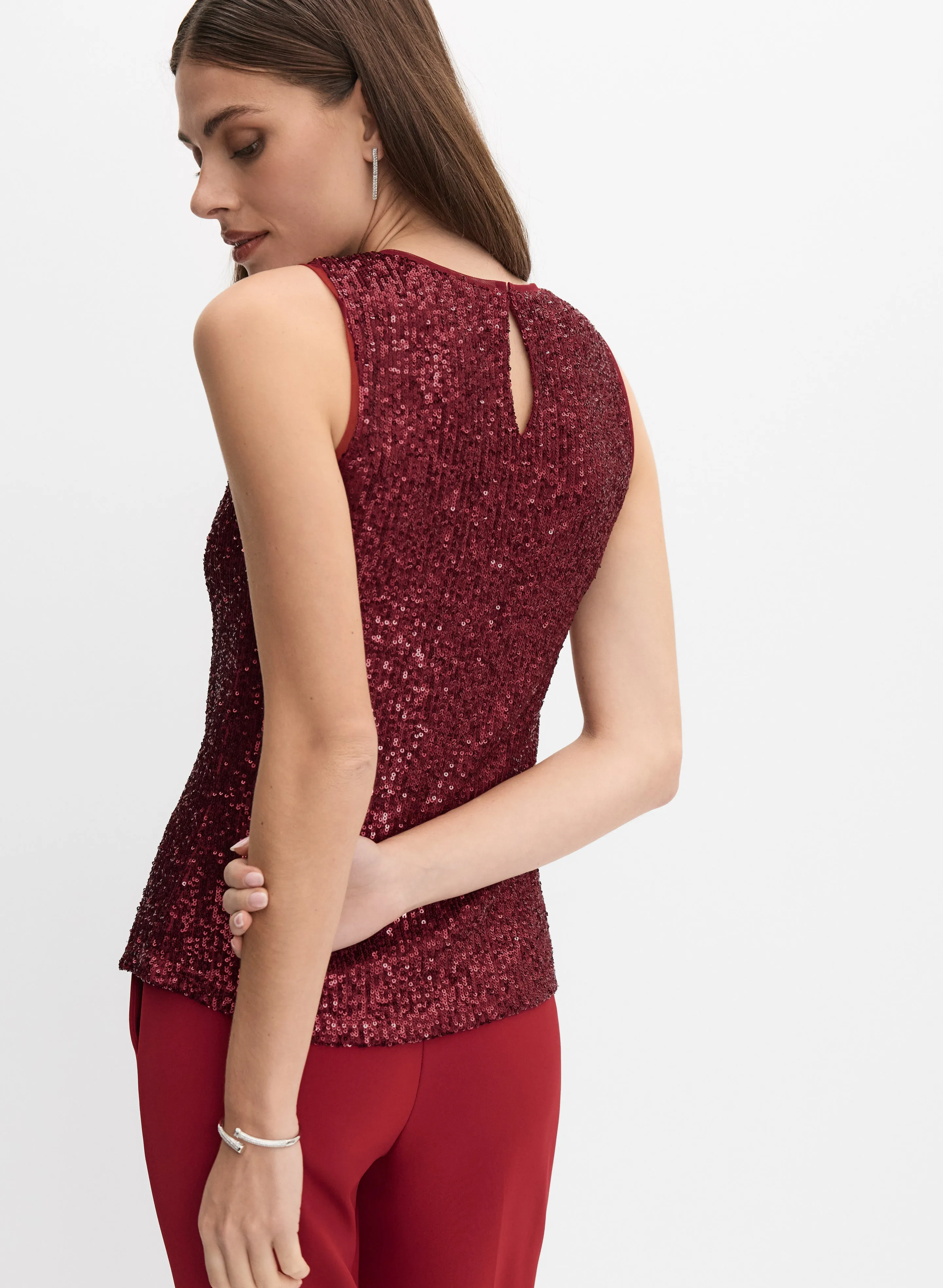 Sleeveless Sequined Top sold by Melanie Lyne product image thumbnail 3