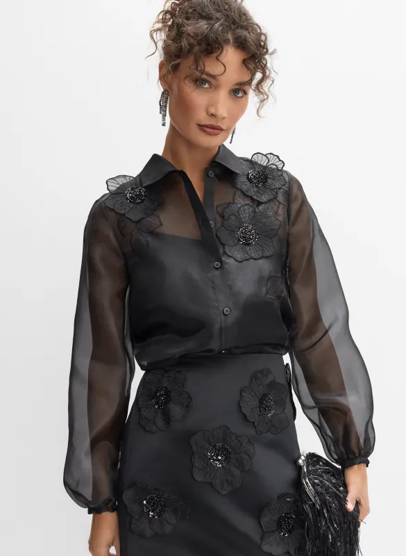 Organza 3D Floral Blouse sold by Melanie Lyne