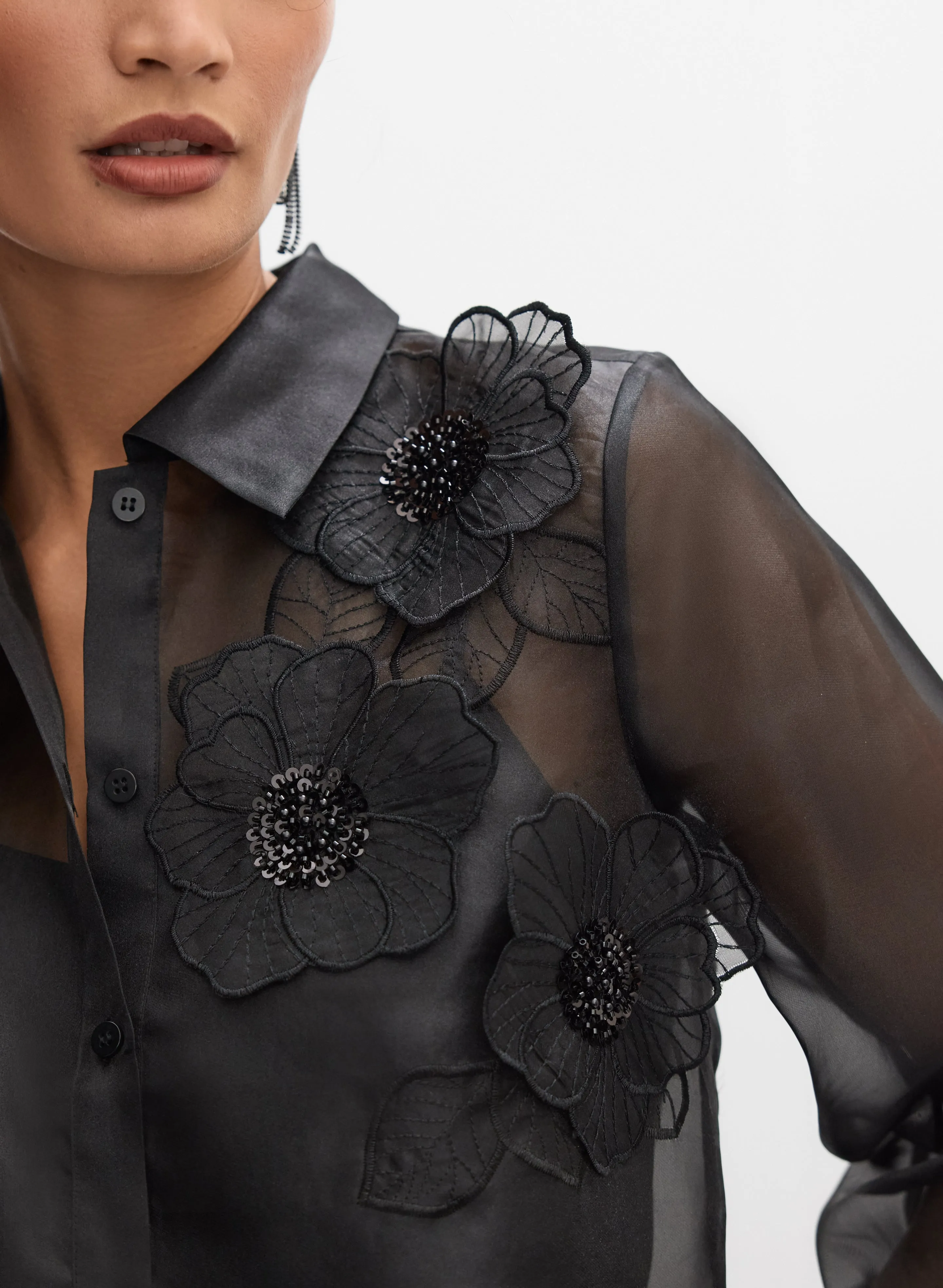 Organza 3D Floral Blouse sold by Melanie Lyne product image thumbnail 4