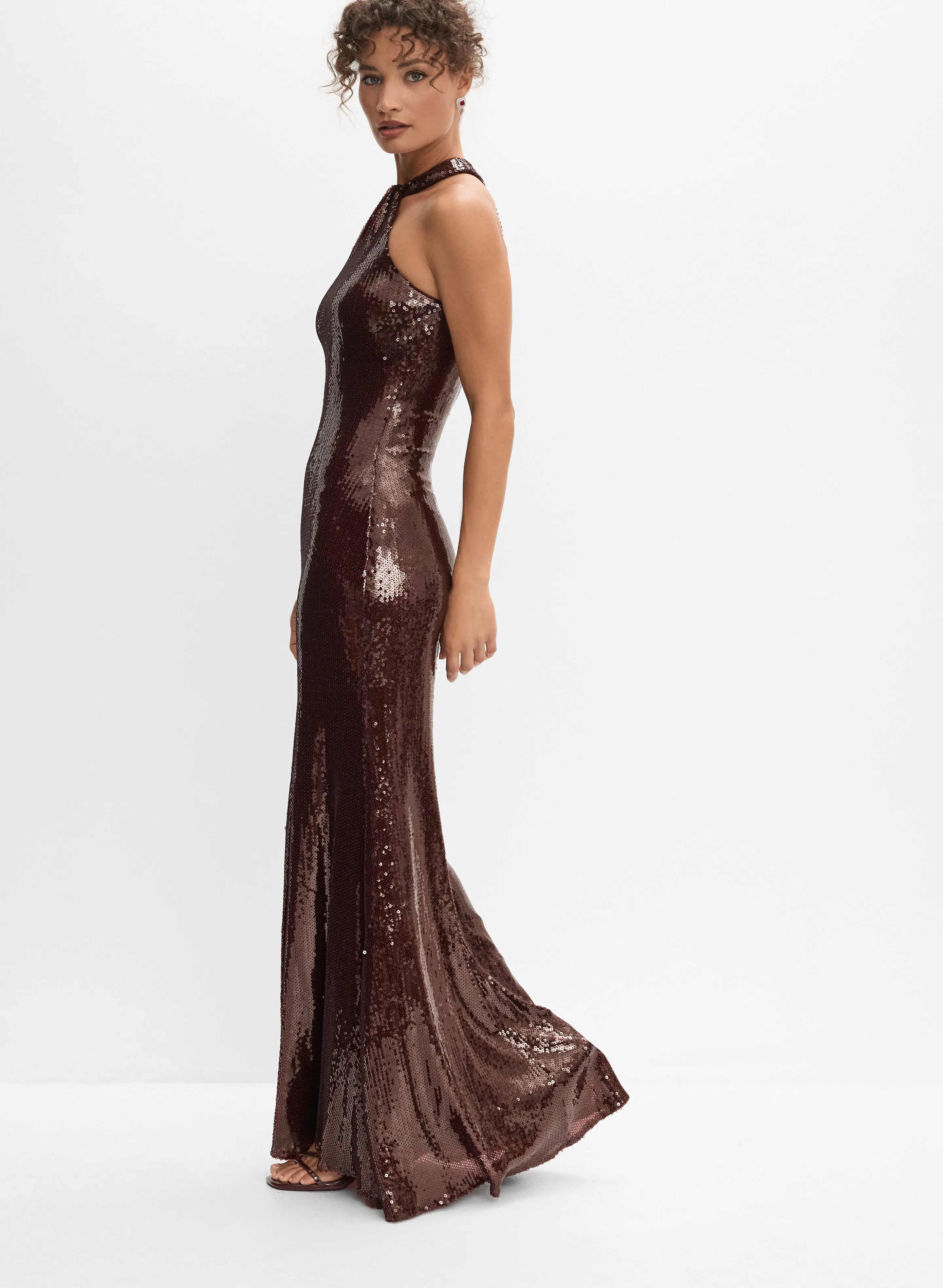 Sequined Halter Neck Dress sold by Melanie Lyne product image thumbnail 2