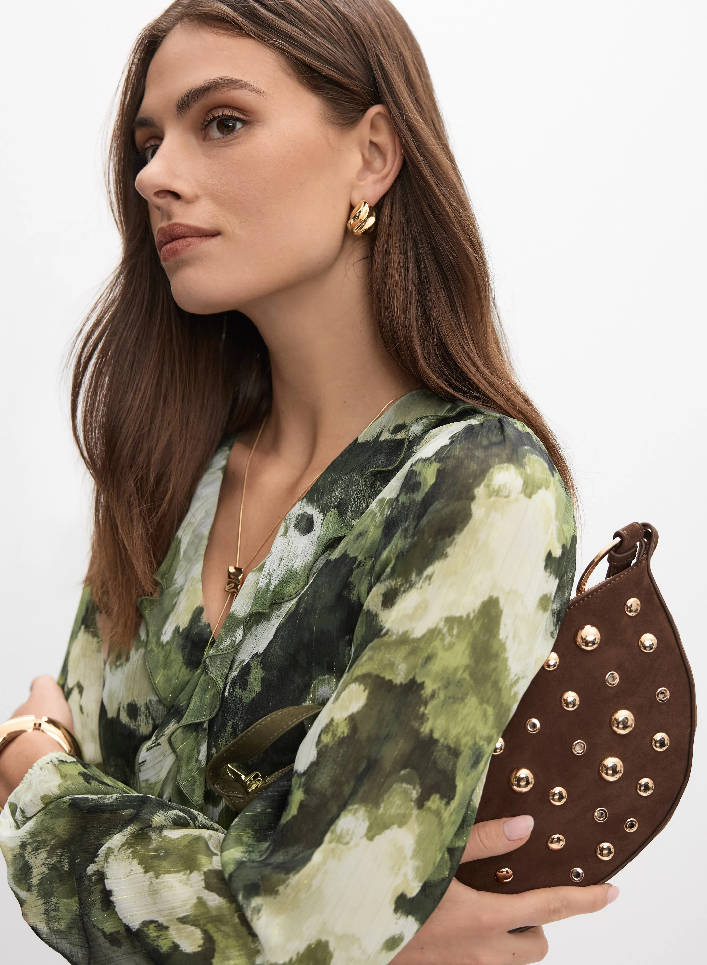 Abstract Flounce Front Blouse sold by Melanie Lyne product image thumbnail 5