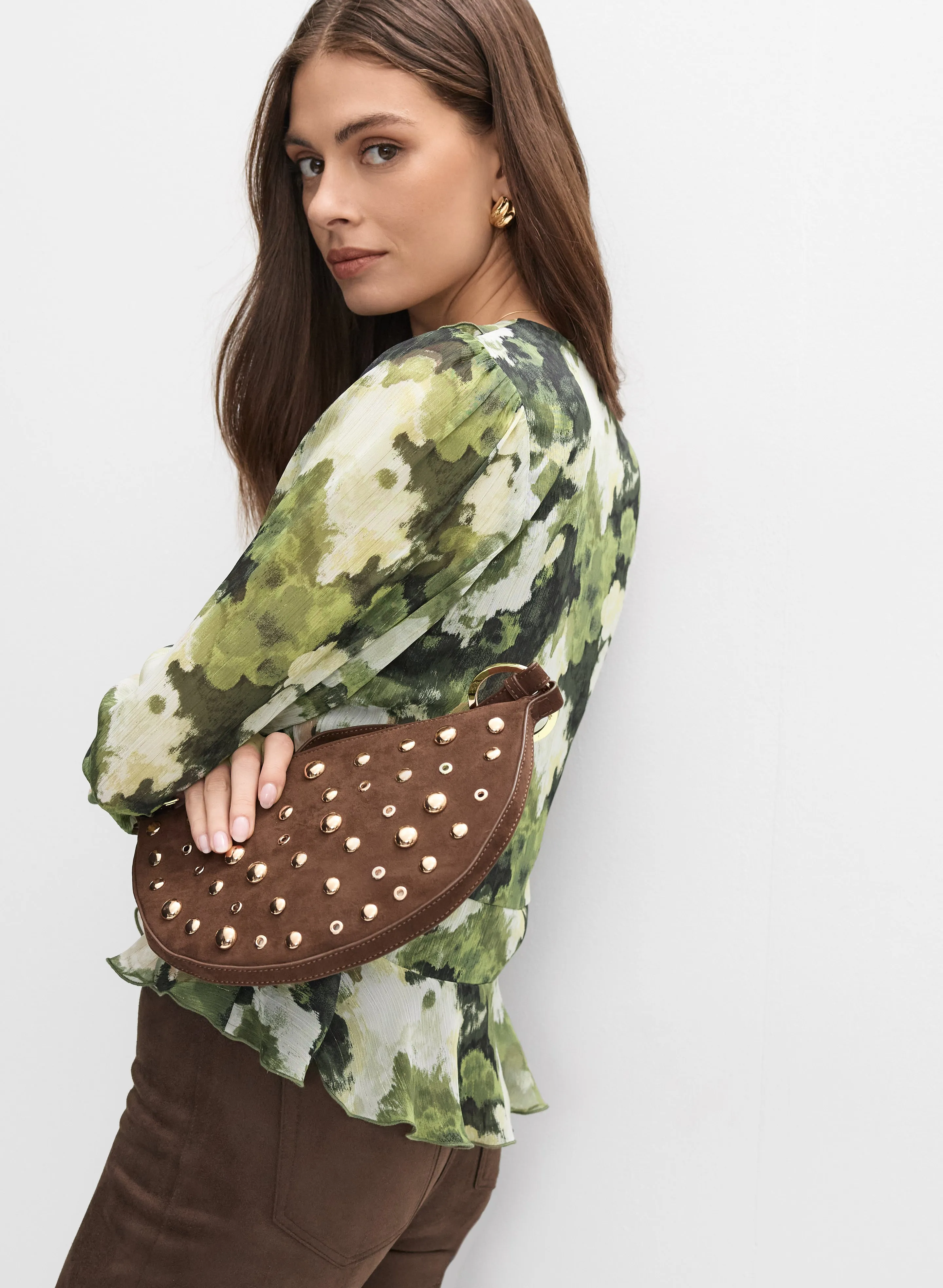 Abstract Flounce Front Blouse sold by Melanie Lyne product image thumbnail 2