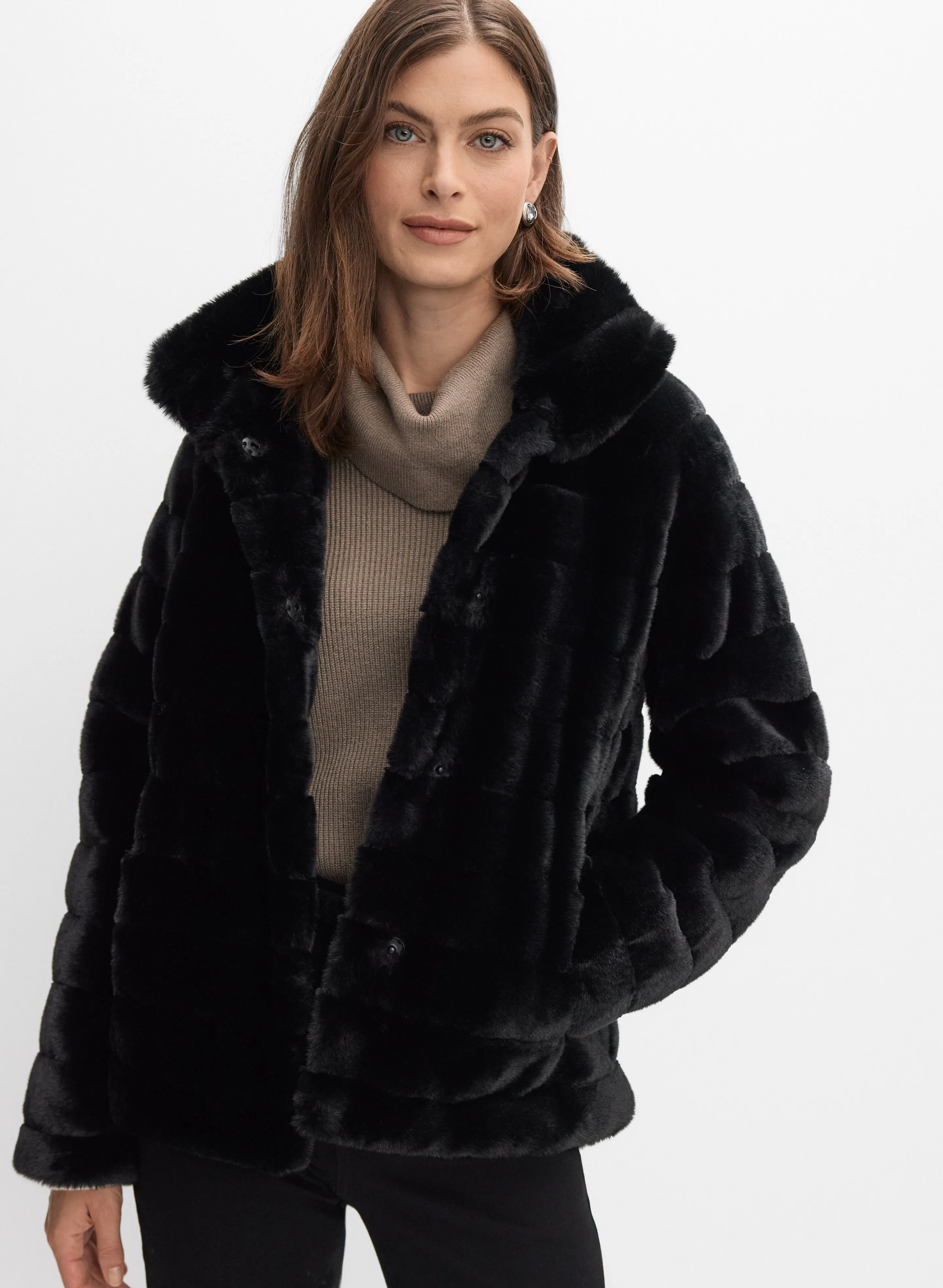 Ribbed Faux Fur Coat sold by Melanie Lyne