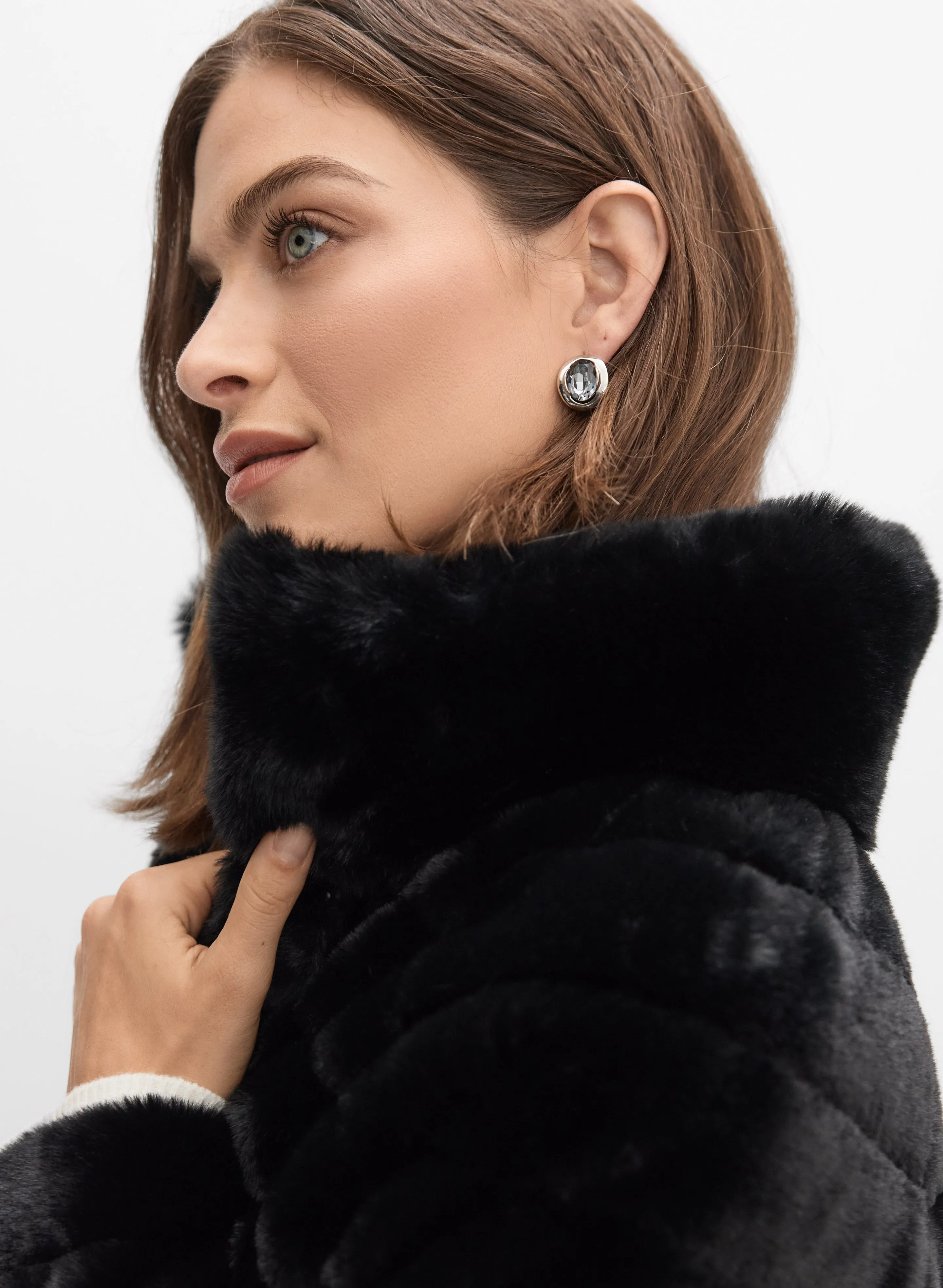 Ribbed Faux Fur Coat sold by Melanie Lyne product image thumbnail 5