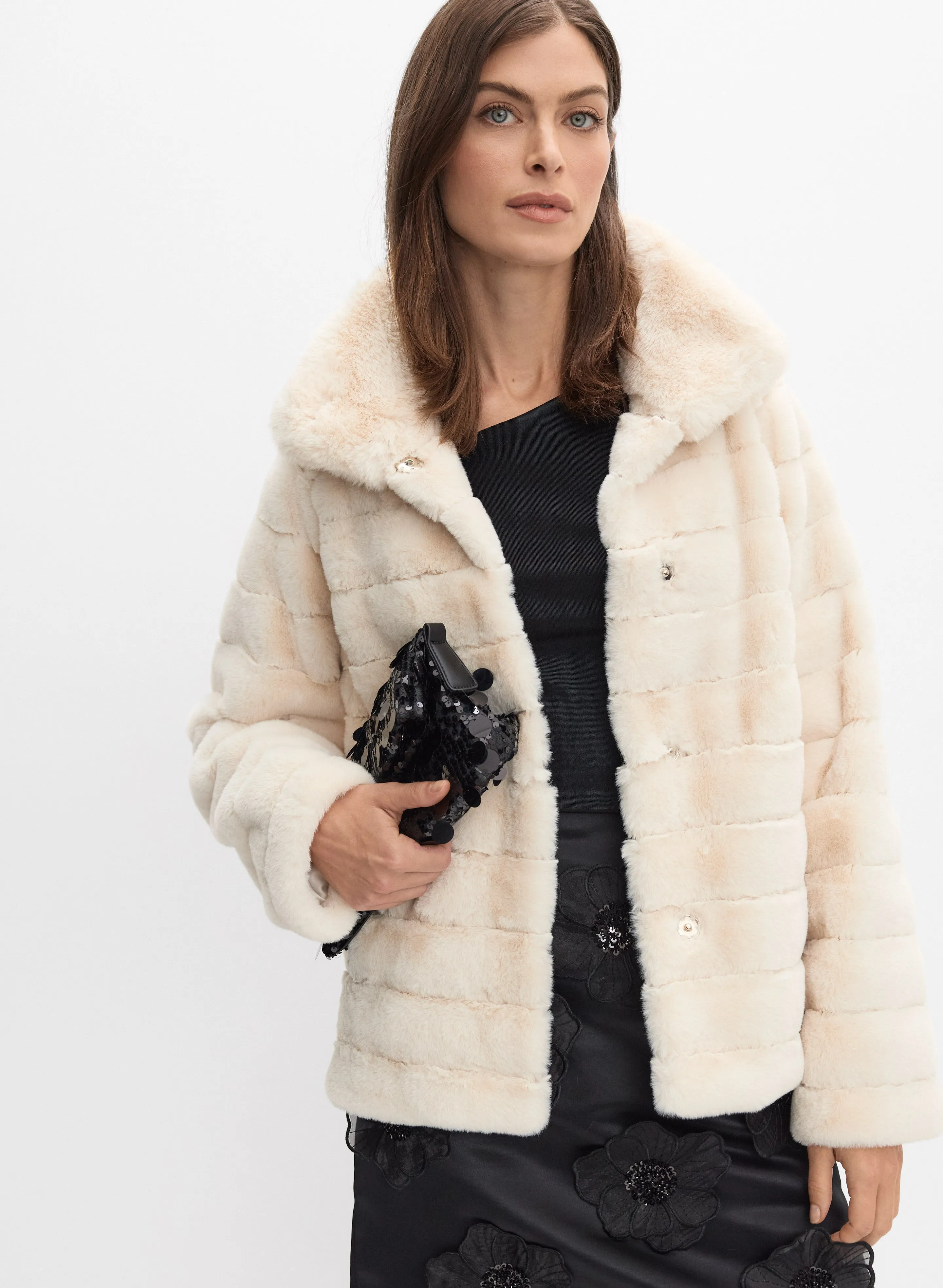 Ribbed Faux Fur Coat sold by Melanie Lyne