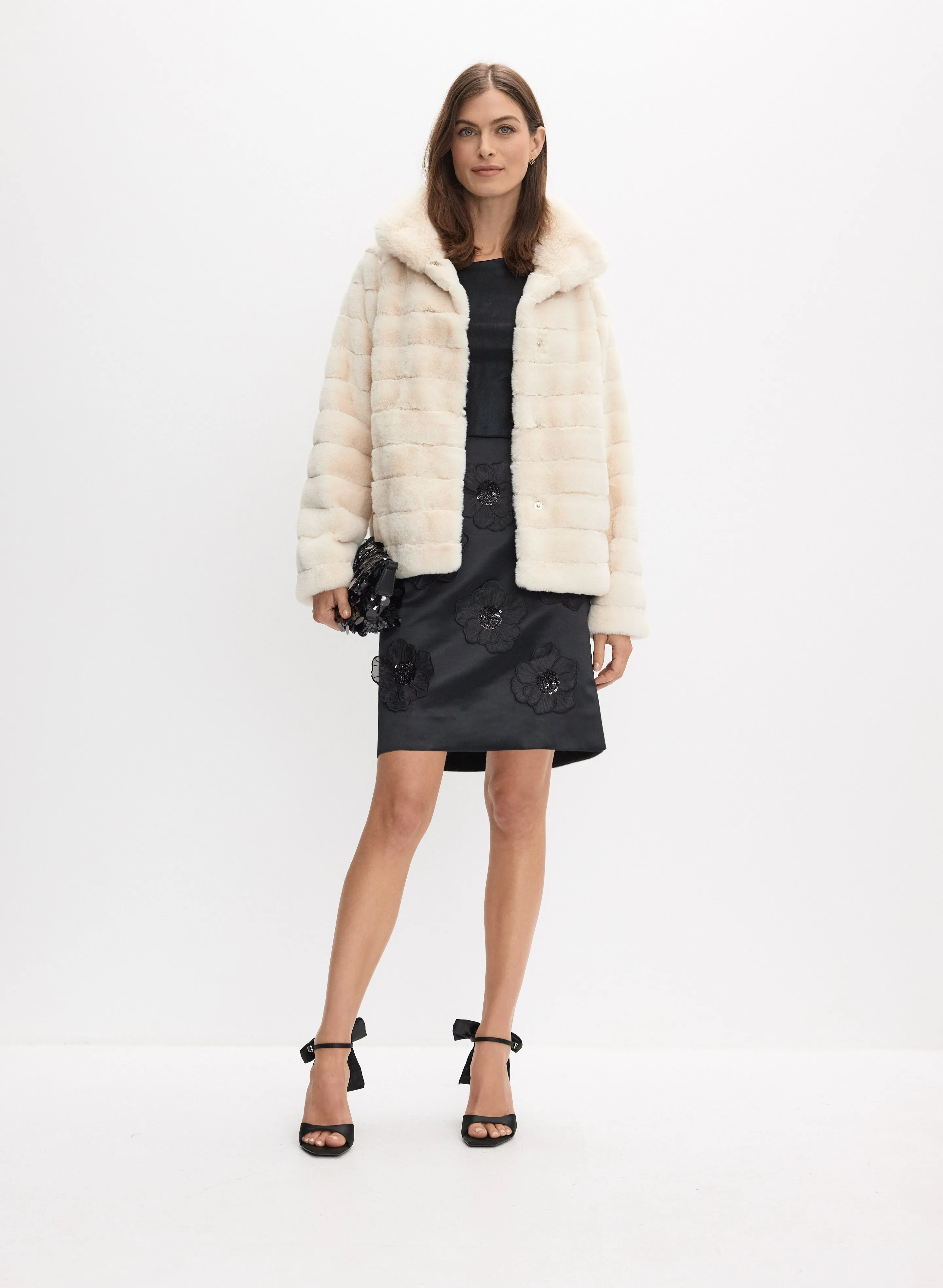 Ribbed Faux Fur Coat sold by Melanie Lyne product image thumbnail 2