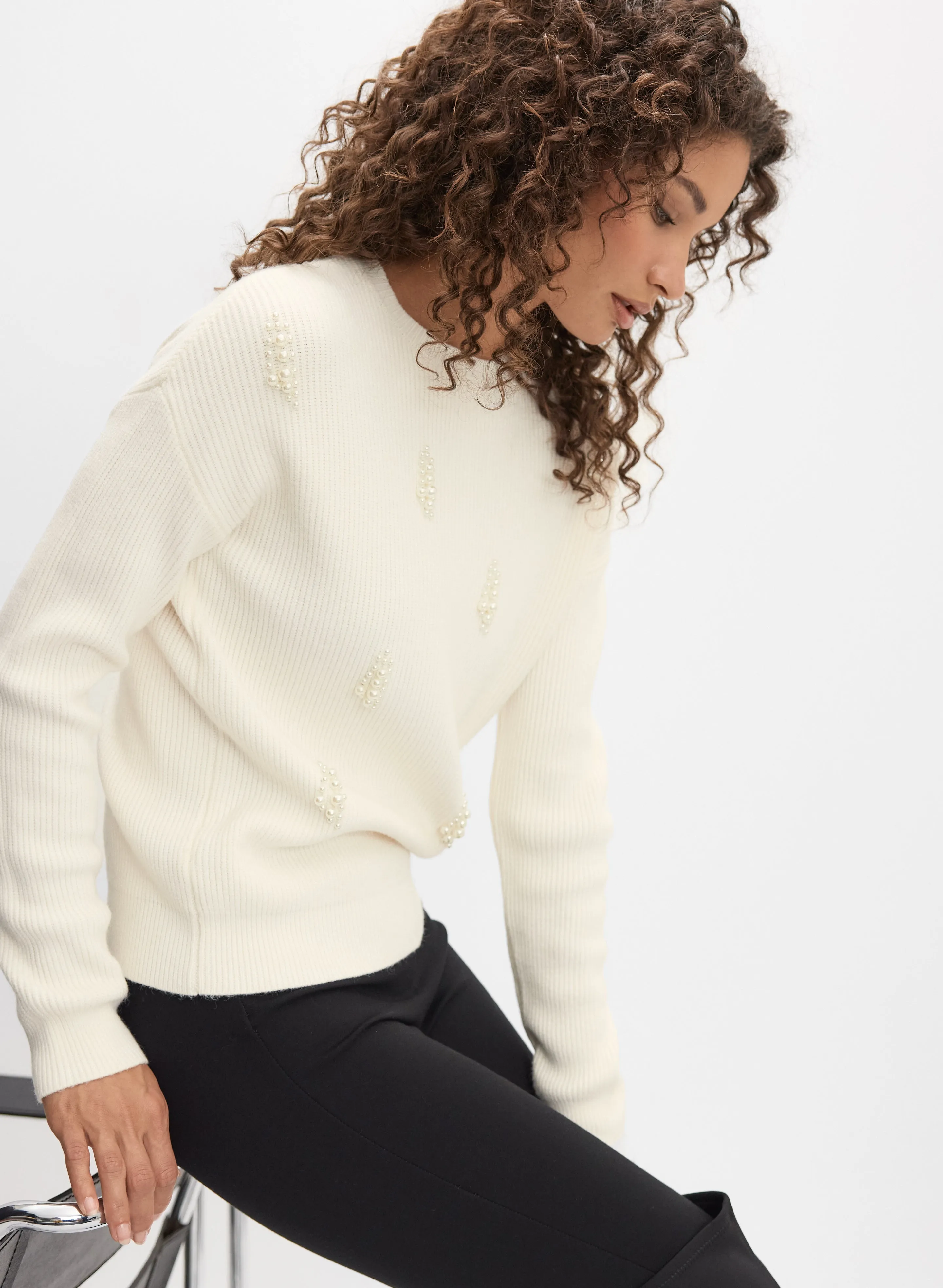 Pearl Embellished Sweater sold by Melanie Lyne product image thumbnail 2