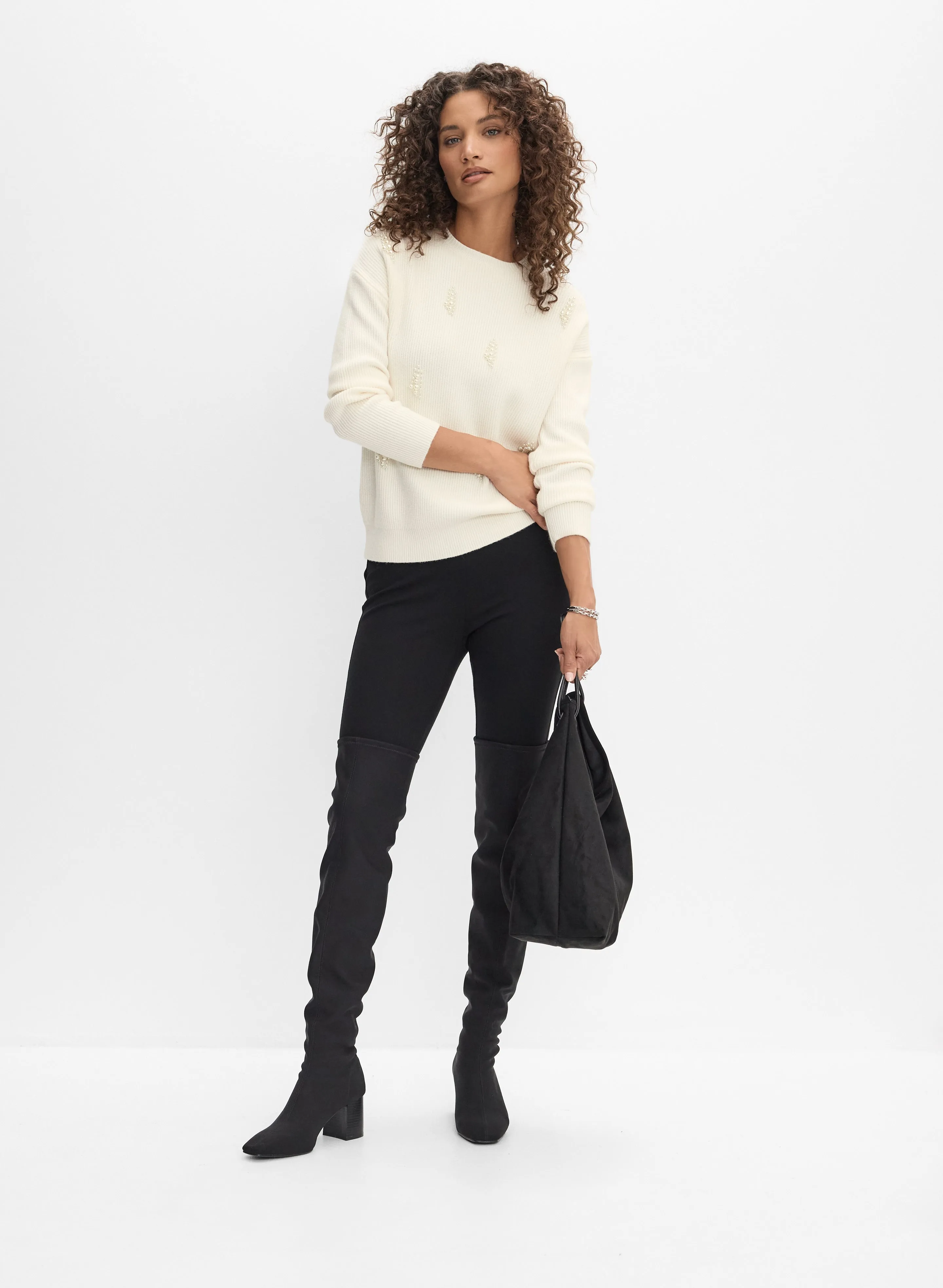 Pearl Embellished Sweater sold by Melanie Lyne product image thumbnail 4