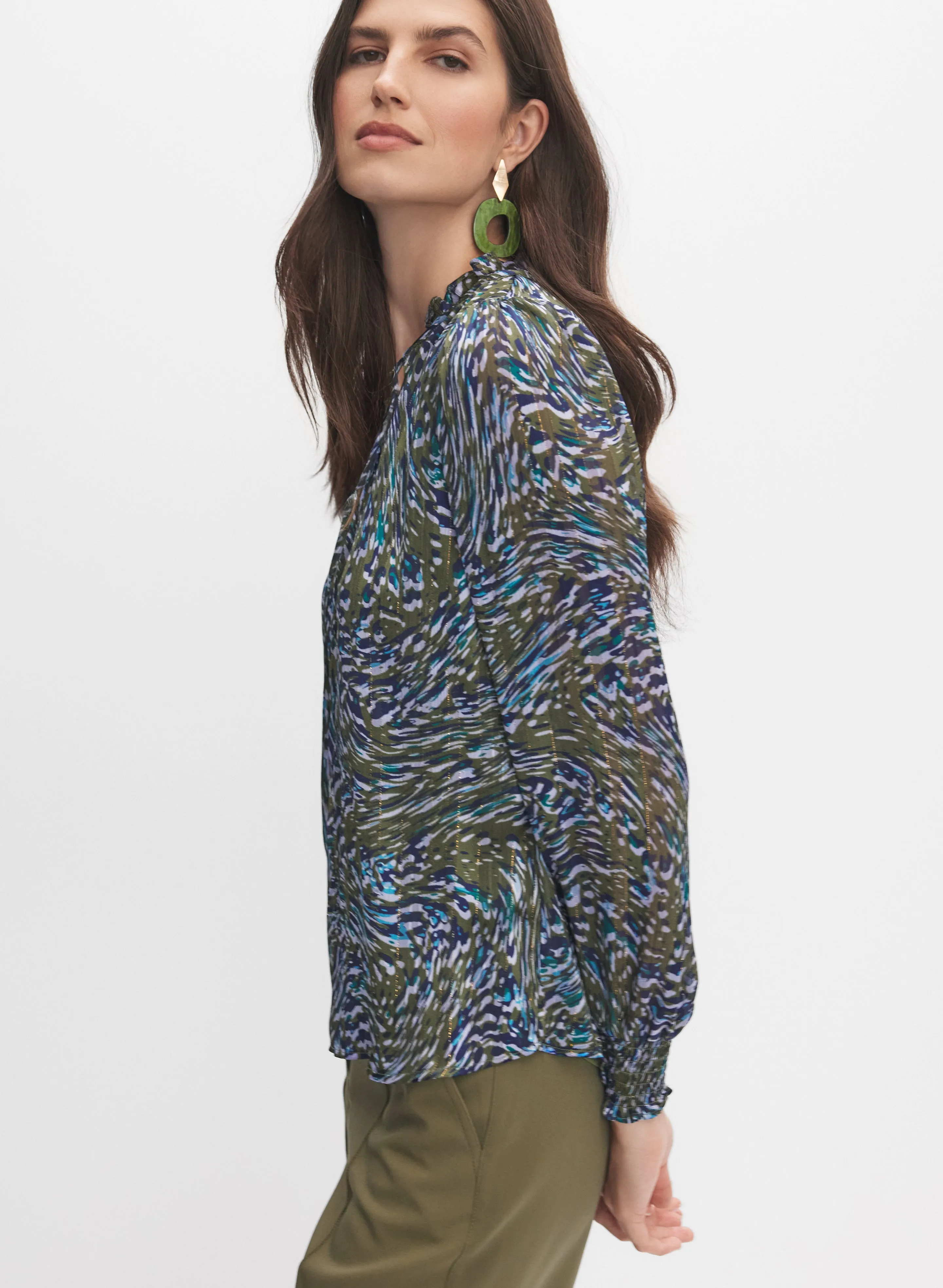 Abstract Chiffon Blouse sold by Melanie Lyne product image thumbnail 2