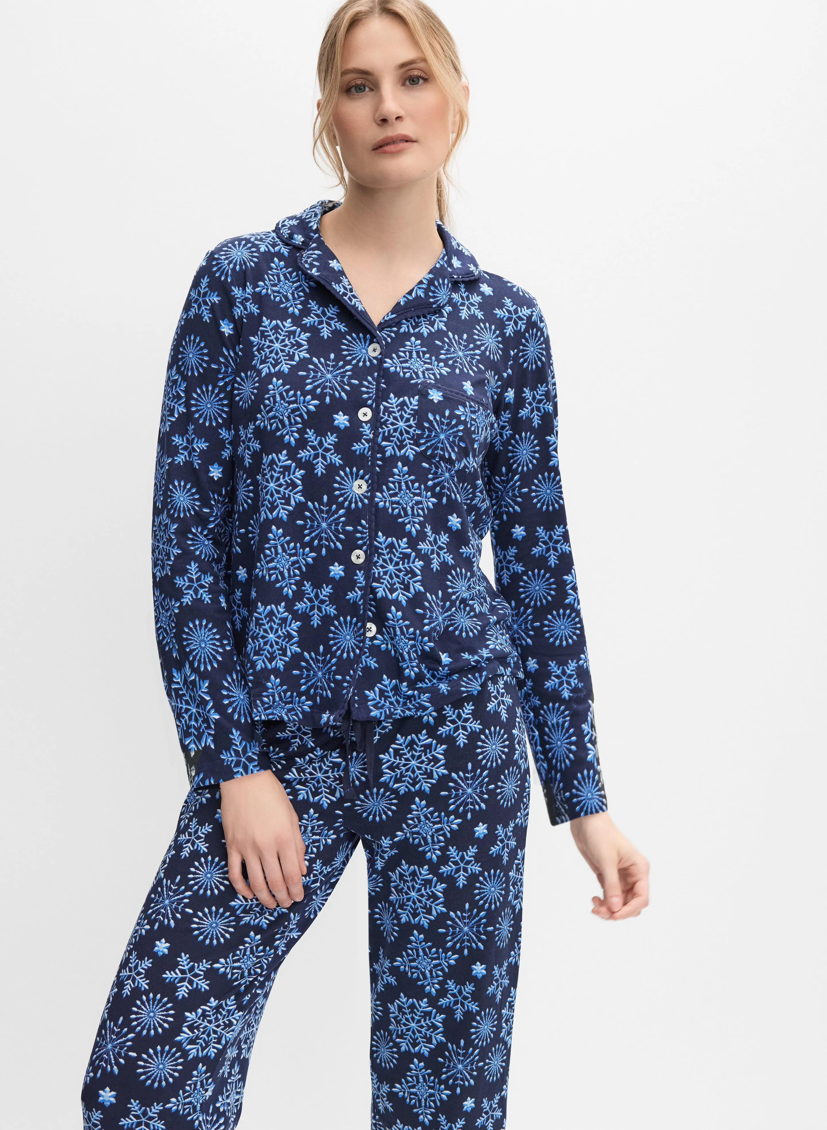 Snowflake Print Pyjama Set sold by Melanie Lyne product image thumbnail 3