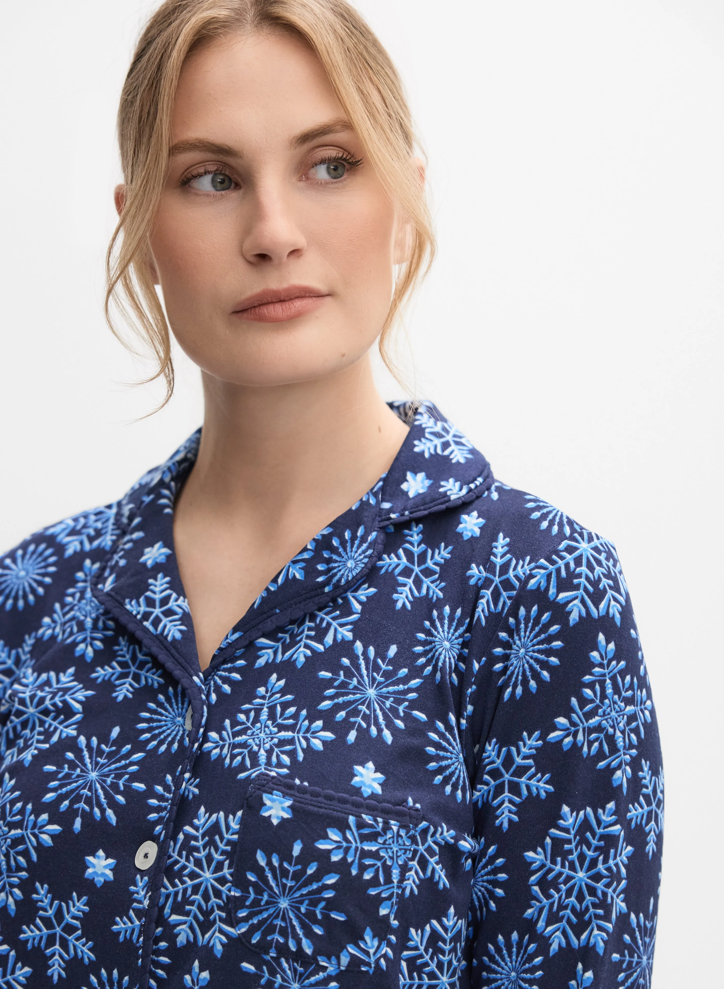 Snowflake Print Pyjama Set sold by Melanie Lyne product image thumbnail 4