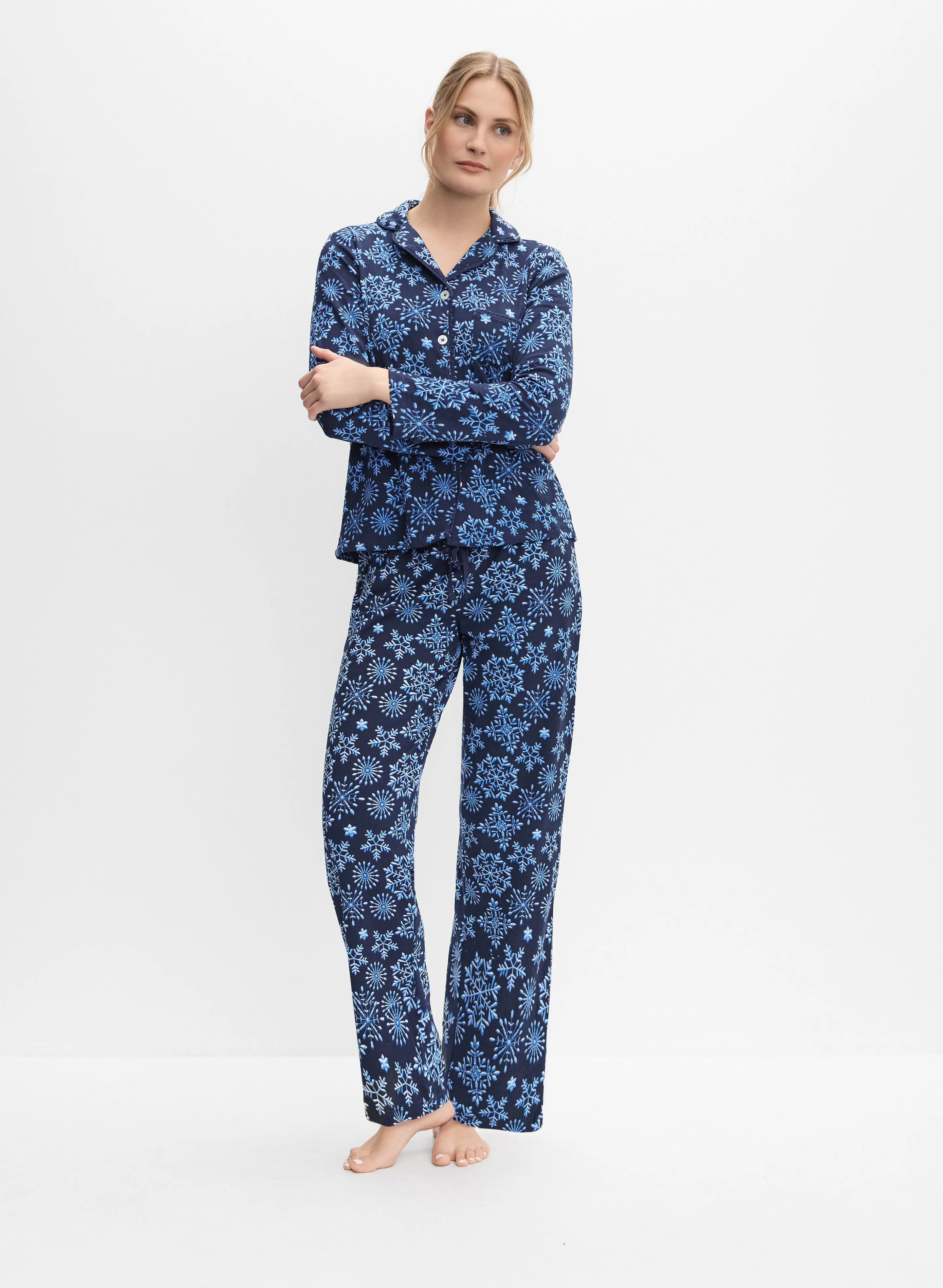 Snowflake Print Pyjama Set sold by Melanie Lyne