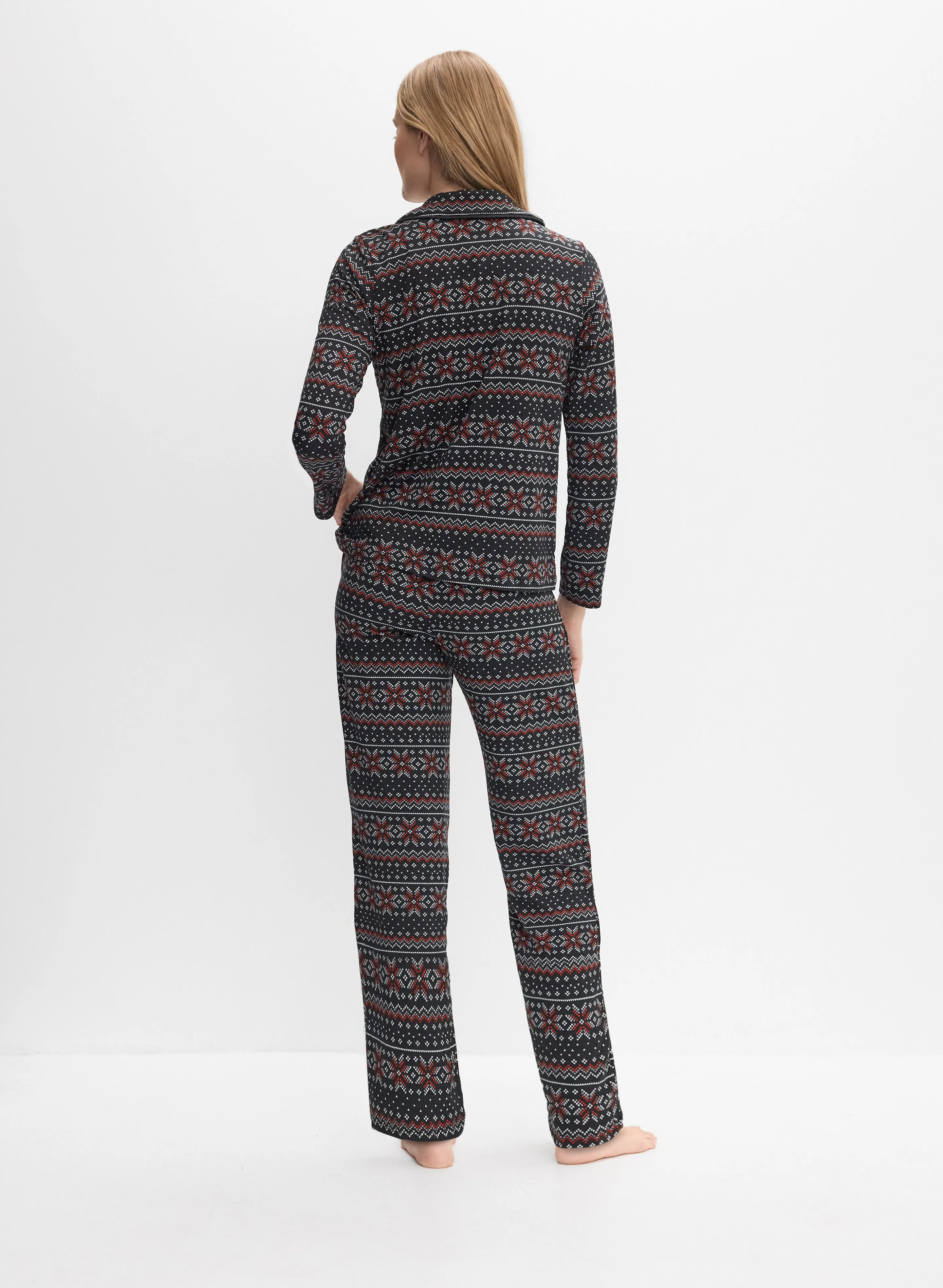 Geometric & Snowflake Print Pyjama Set sold by Melanie Lyne product image thumbnail 2