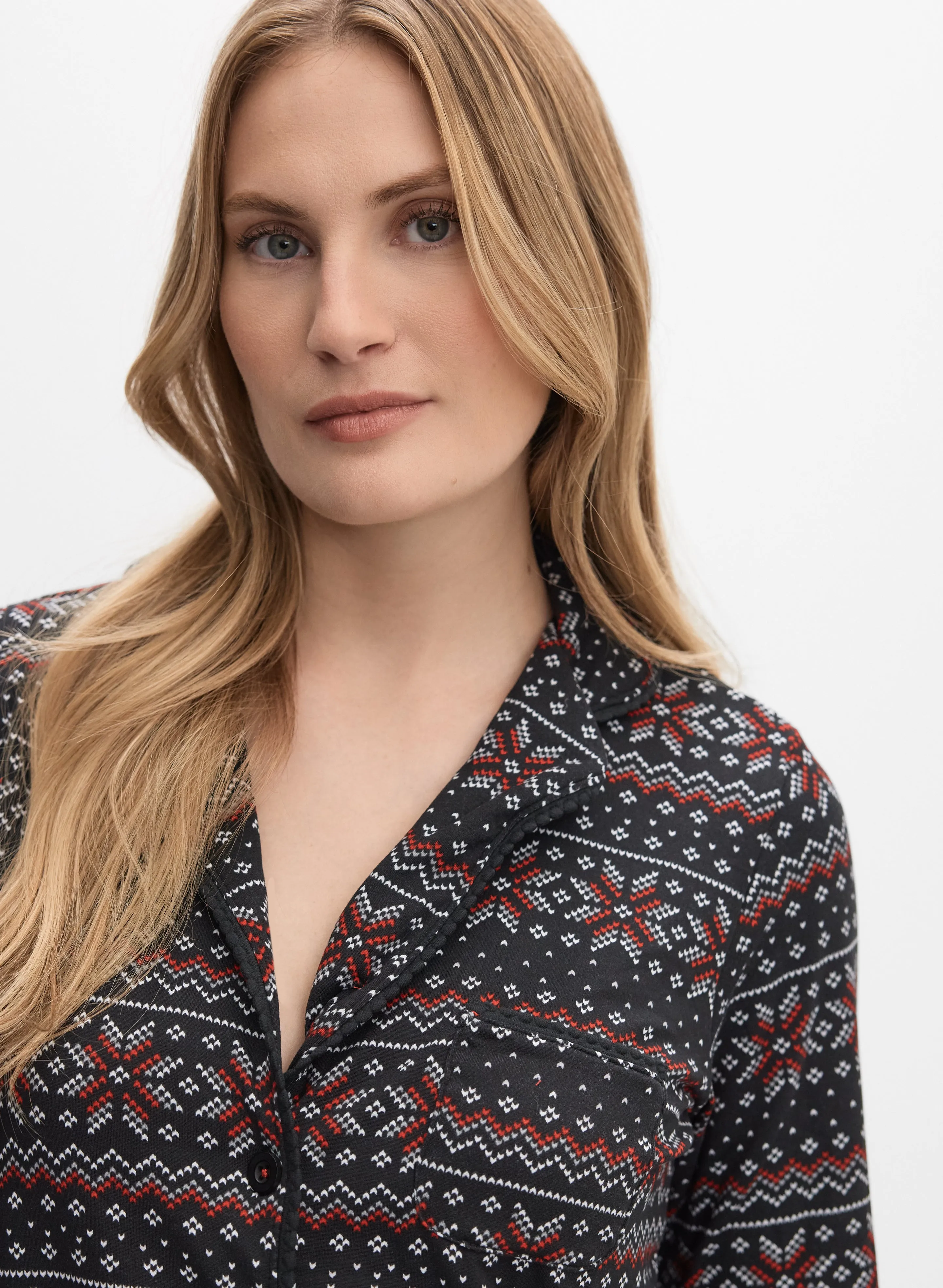 Geometric & Snowflake Print Pyjama Set sold by Melanie Lyne product image thumbnail 4