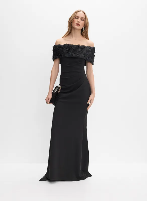 Off-The-Shoulder Crepe Dress sold by Melanie Lyne